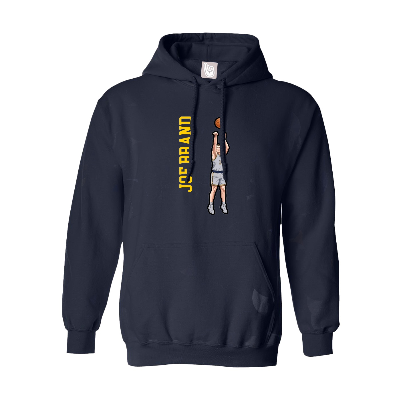 Hoodie — Name Vertical in Navy