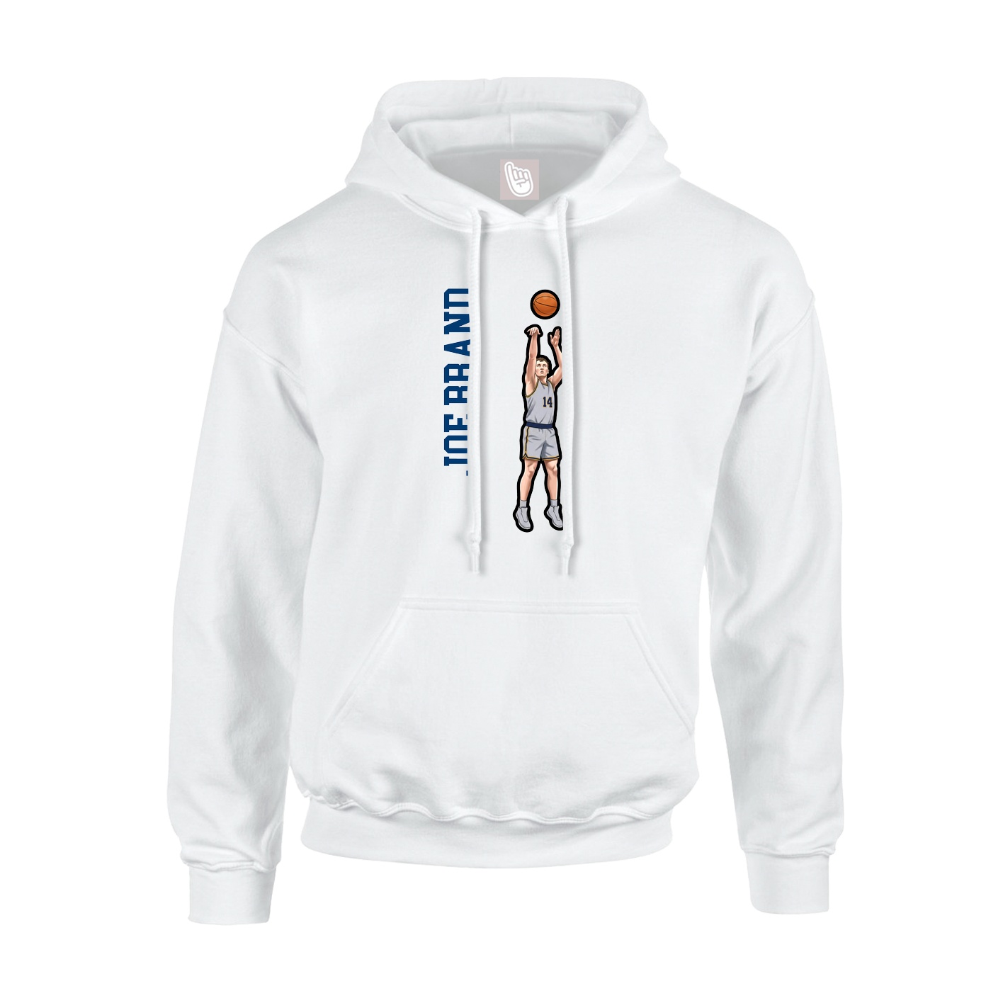 Youth Hoodie — Name Vertical in White