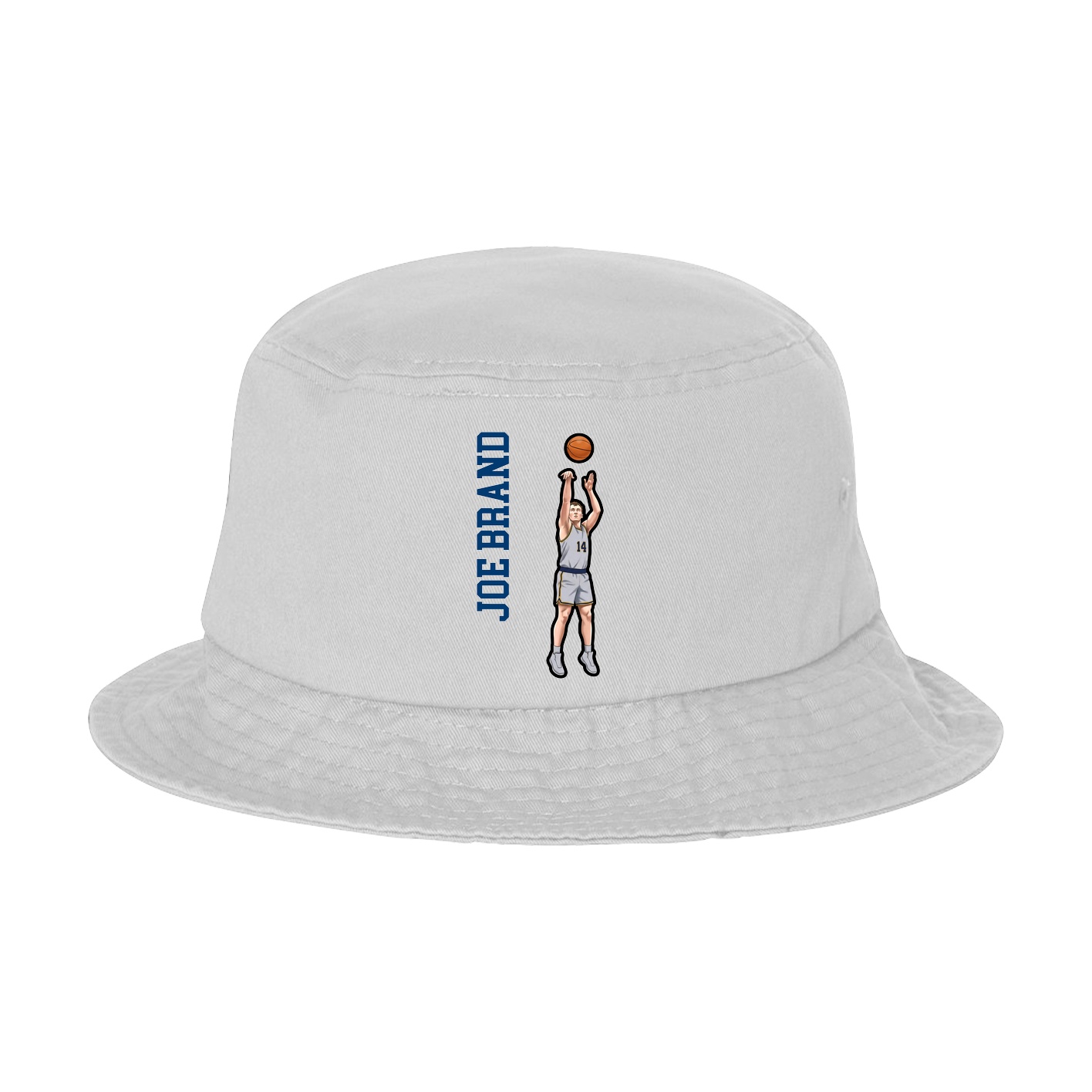 Bucket Cap — Name Vertical in White
