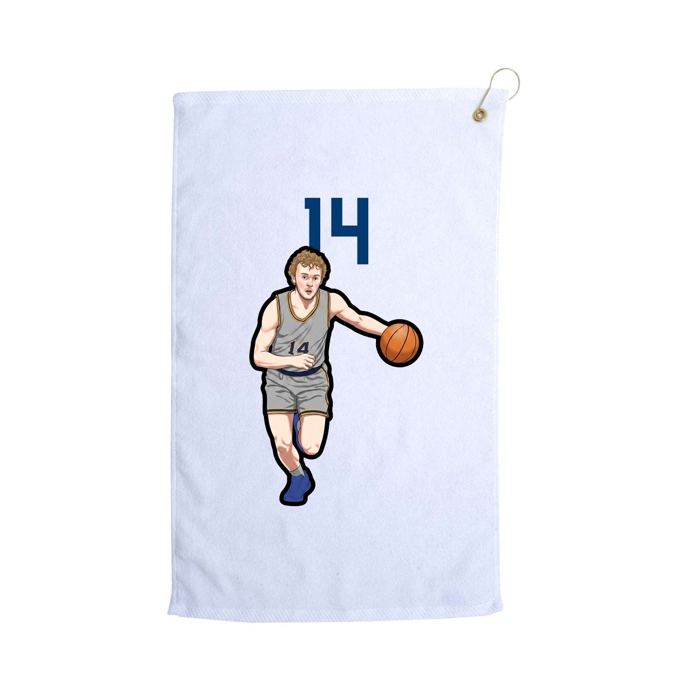 Golf Towel — Number Top in White