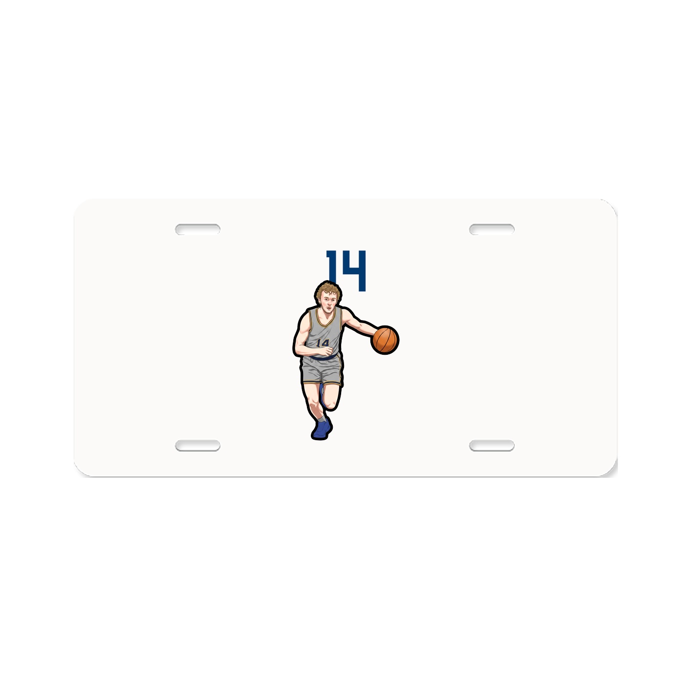 License Plate — Number Top in Classic