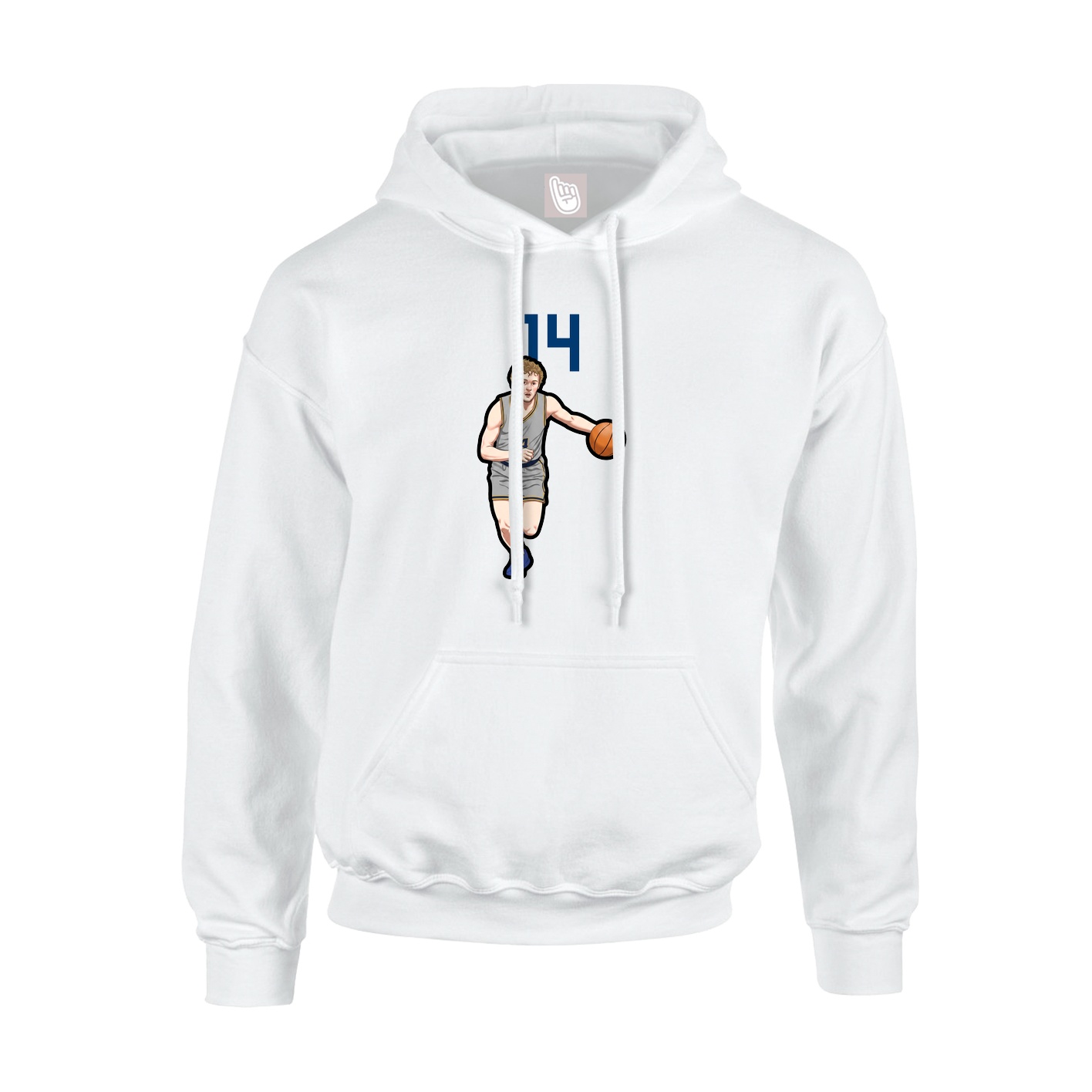 Hoodie — Number Top in White
