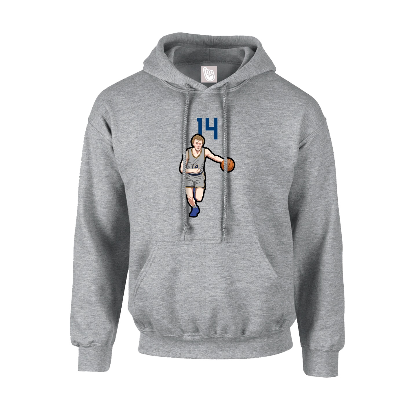 Youth Hoodie — Number Top in Grey