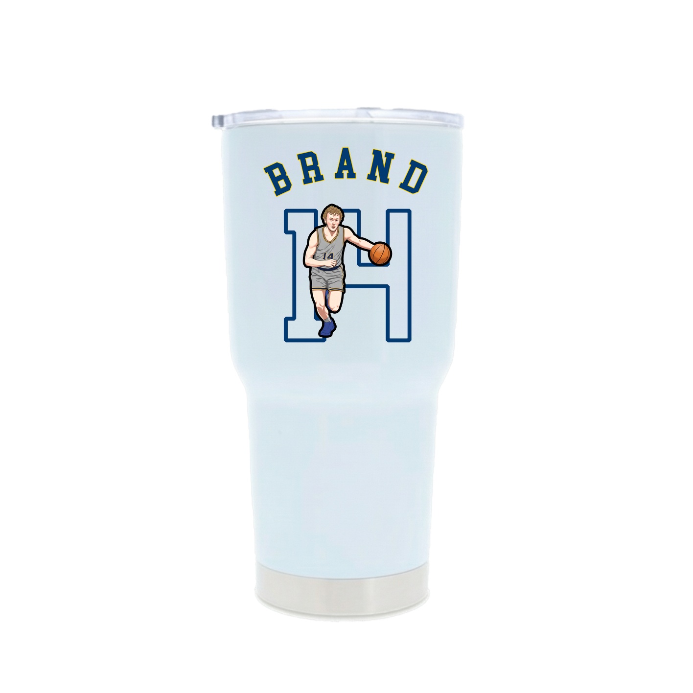 30oz Stainless Steel Tumbler — Shirsey Arch in White