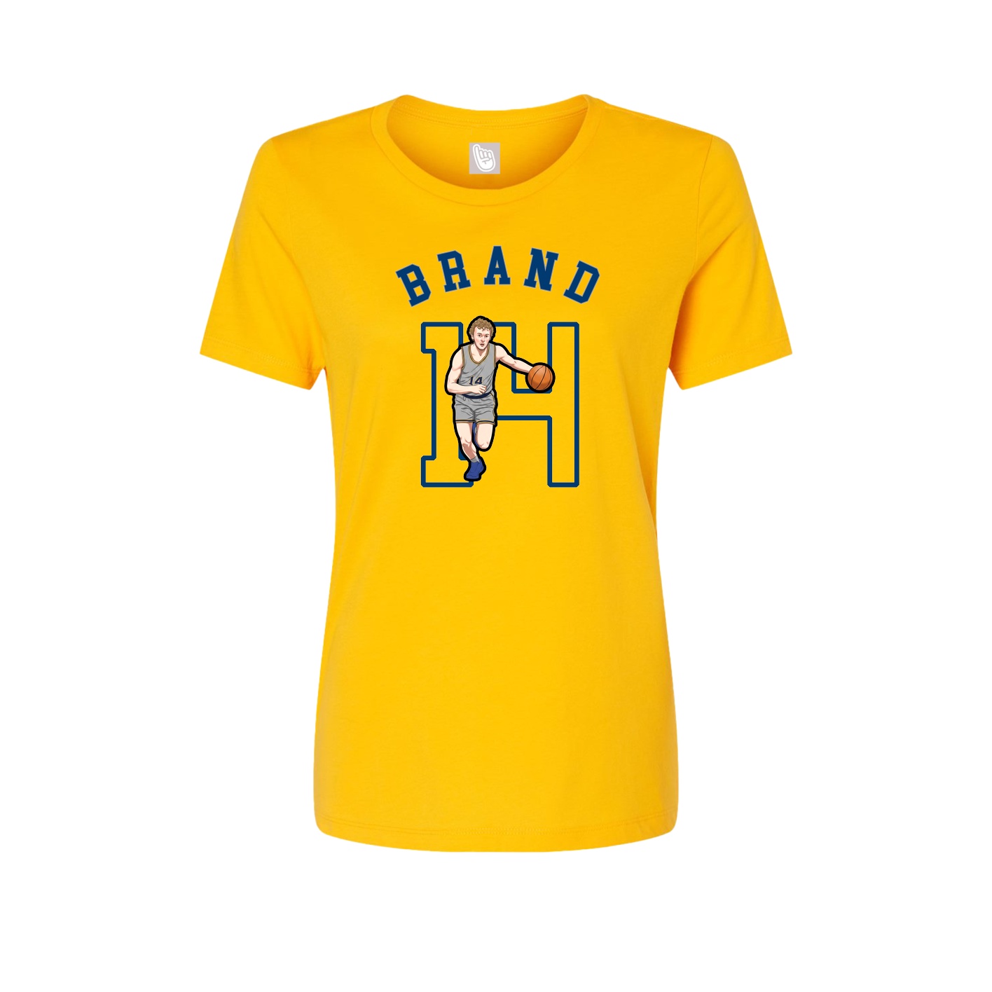 Fitted Women's Tee — Shirsey Arch in Gold
