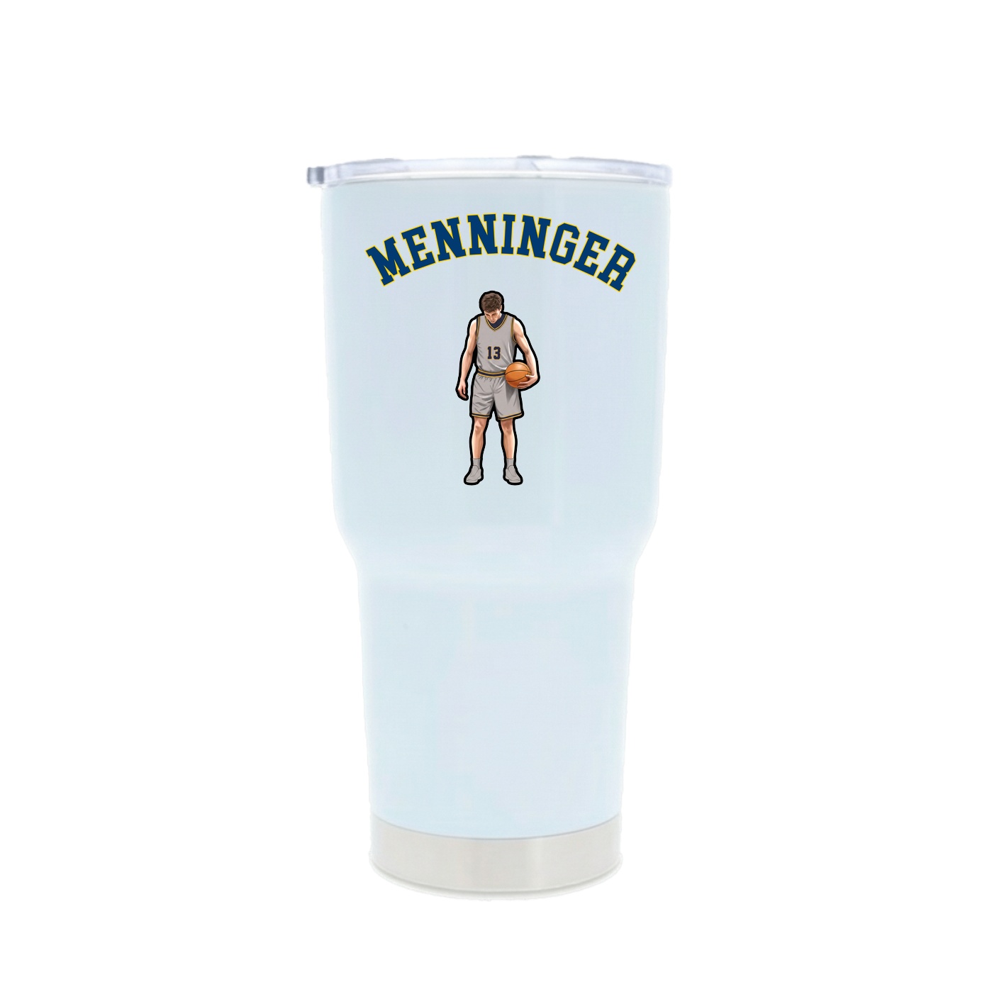30oz Stainless Steel Tumbler — Shirsey Arch in White