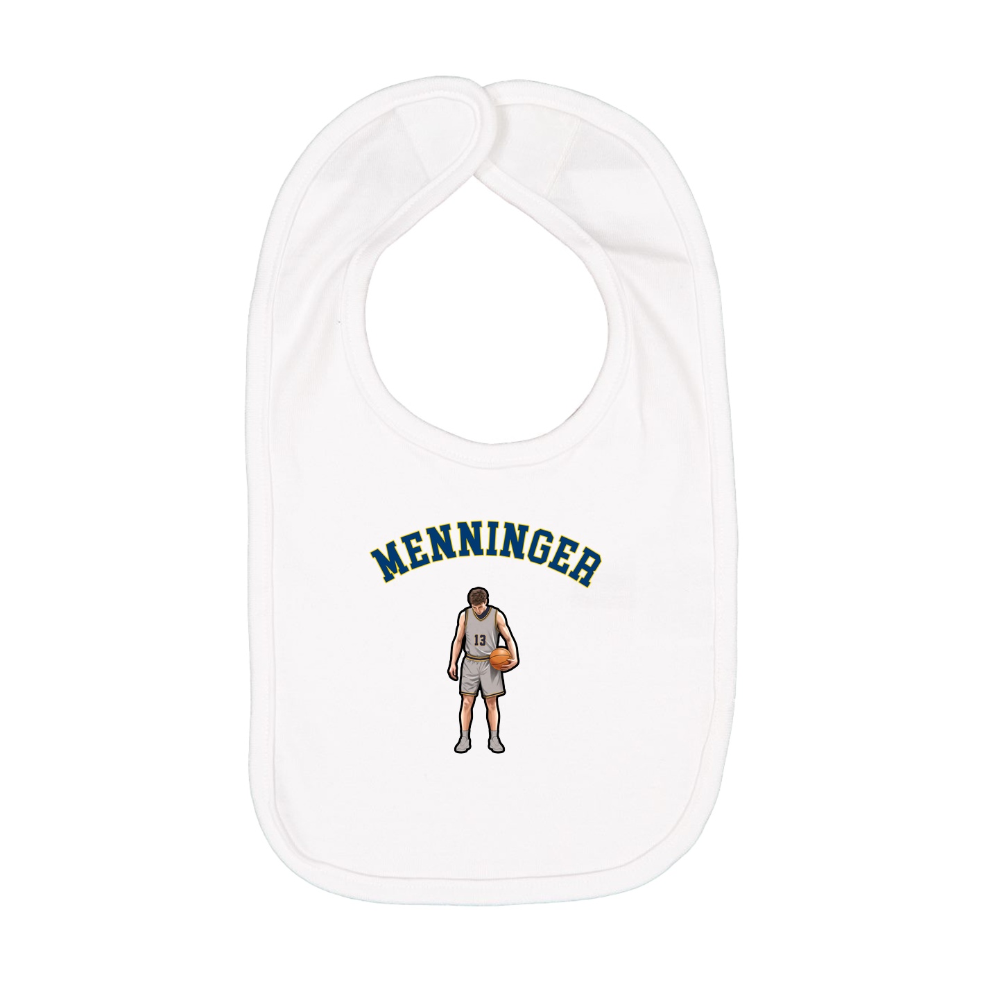 Infant Bib — Shirsey Arch in White