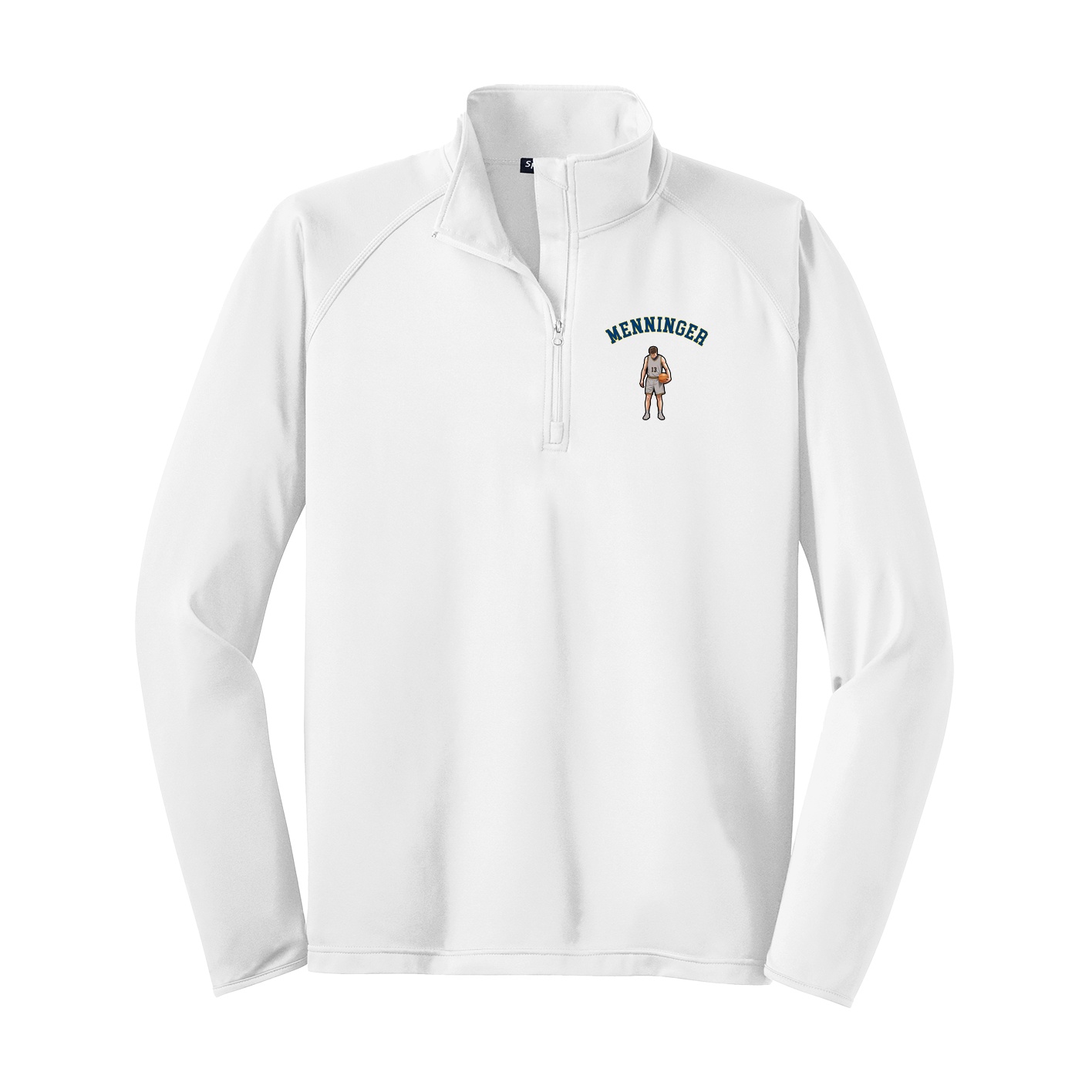 Q-Zip Pullover — Shirsey Arch in White