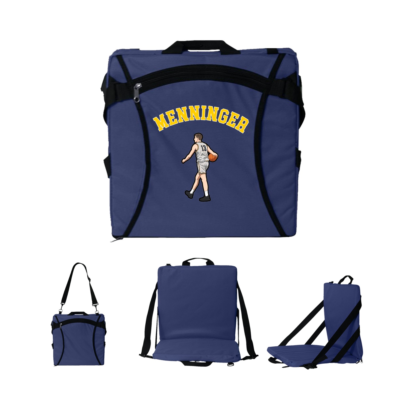 Folding Stadium Seat — Shirsey Arch in Navy