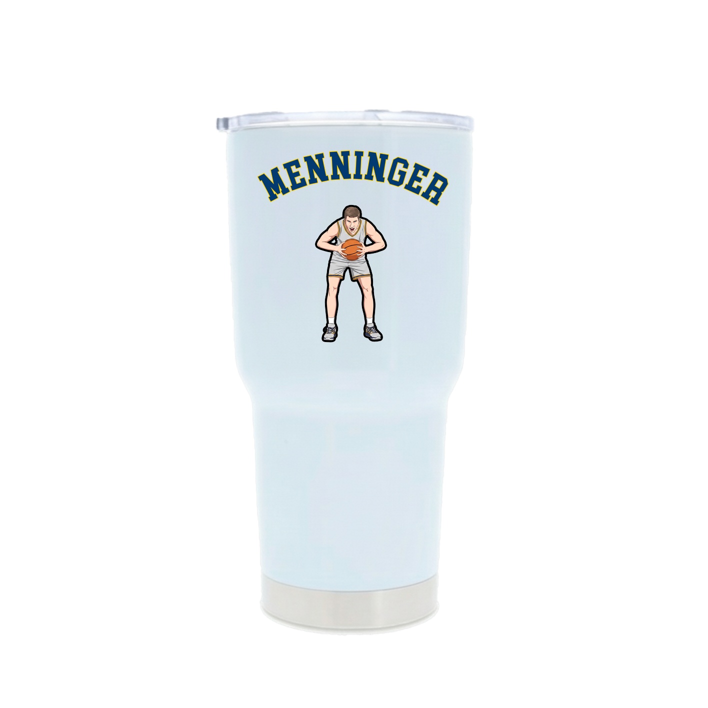 30oz Stainless Steel Tumbler — Shirsey Arch in White
