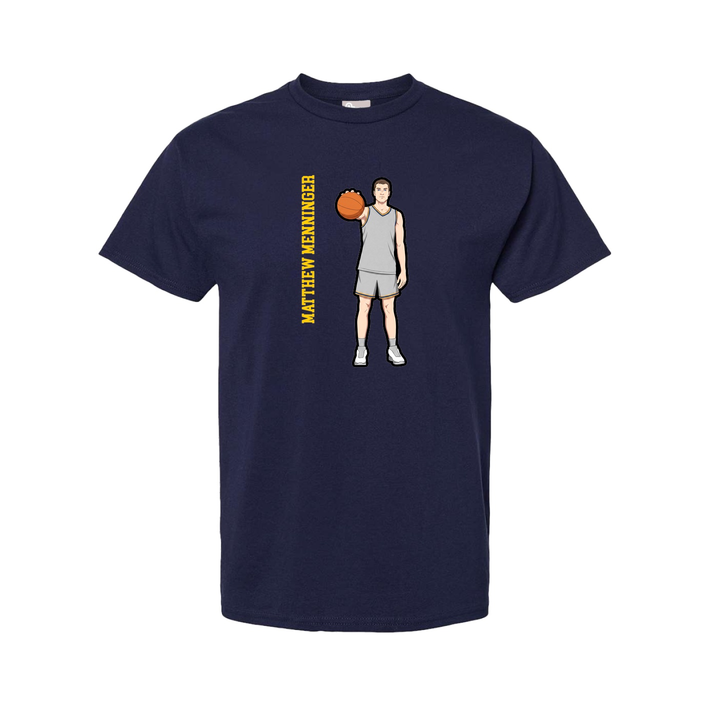 Youth Tee — Name Vertical in Navy