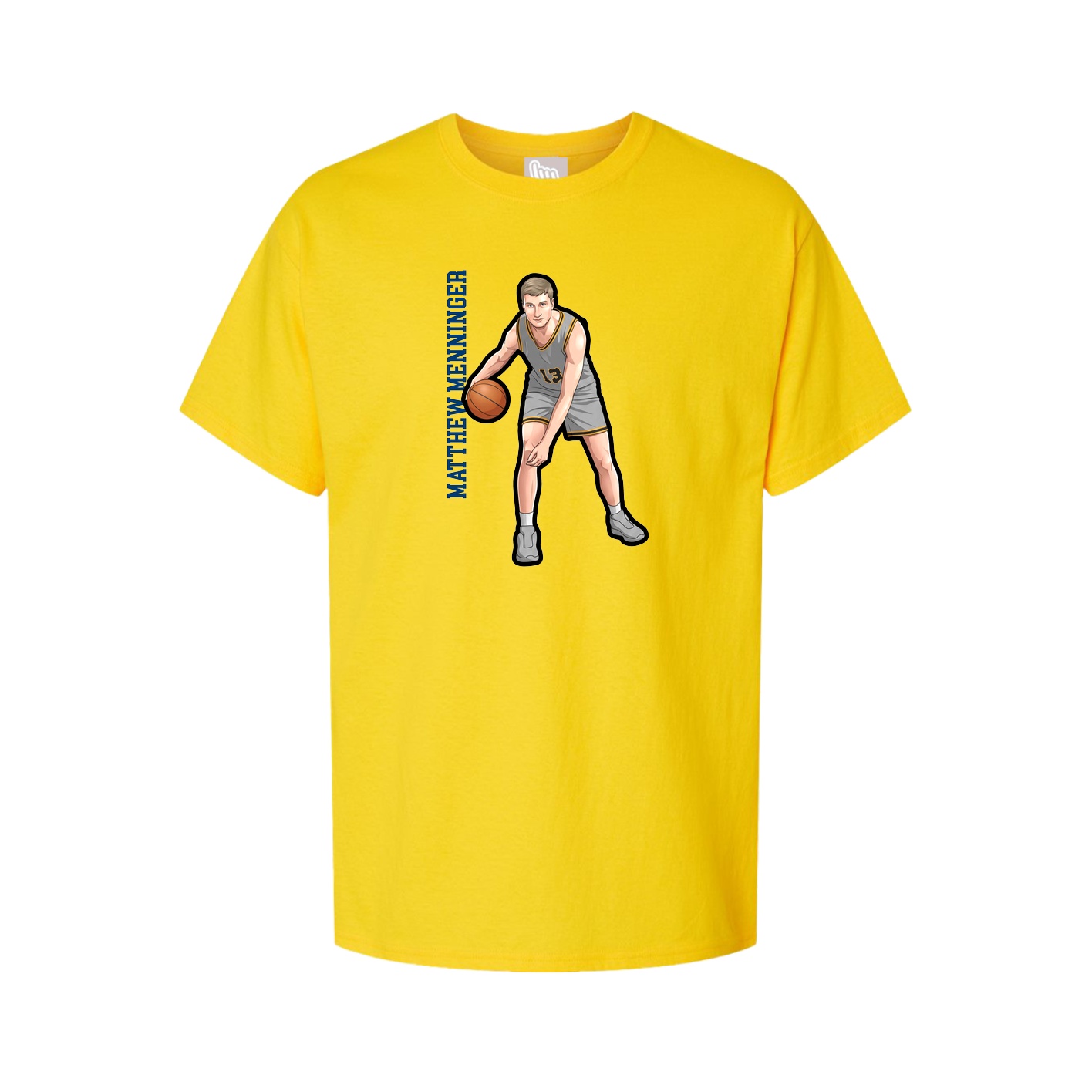 Youth Tee — Name Vertical in Gold