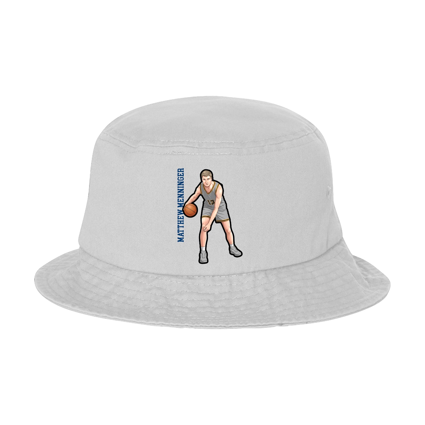 Bucket Cap — Name Vertical in White