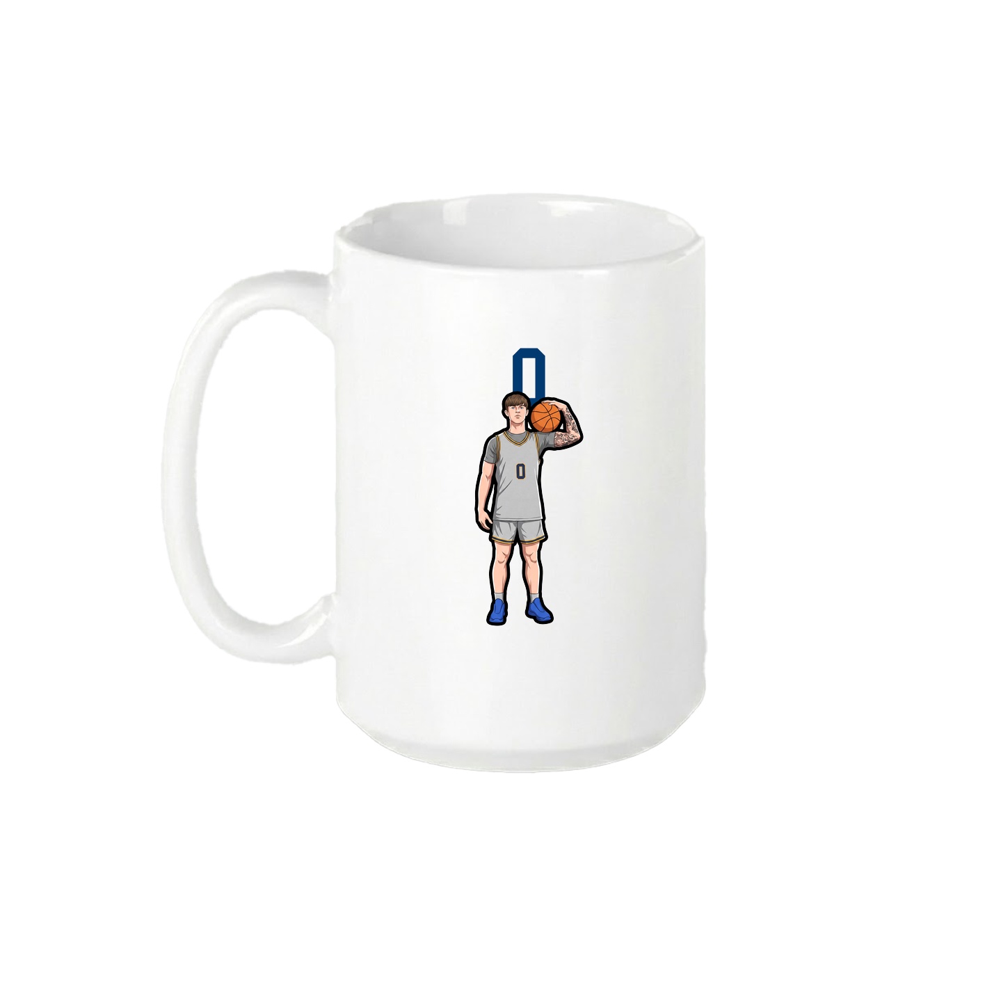 15oz Coffee Mug — Number Top in White