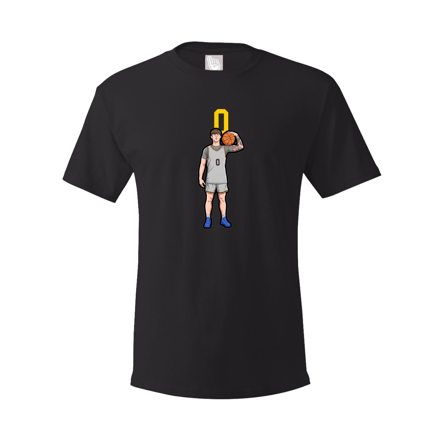 Youth Tee — Number Top in Black