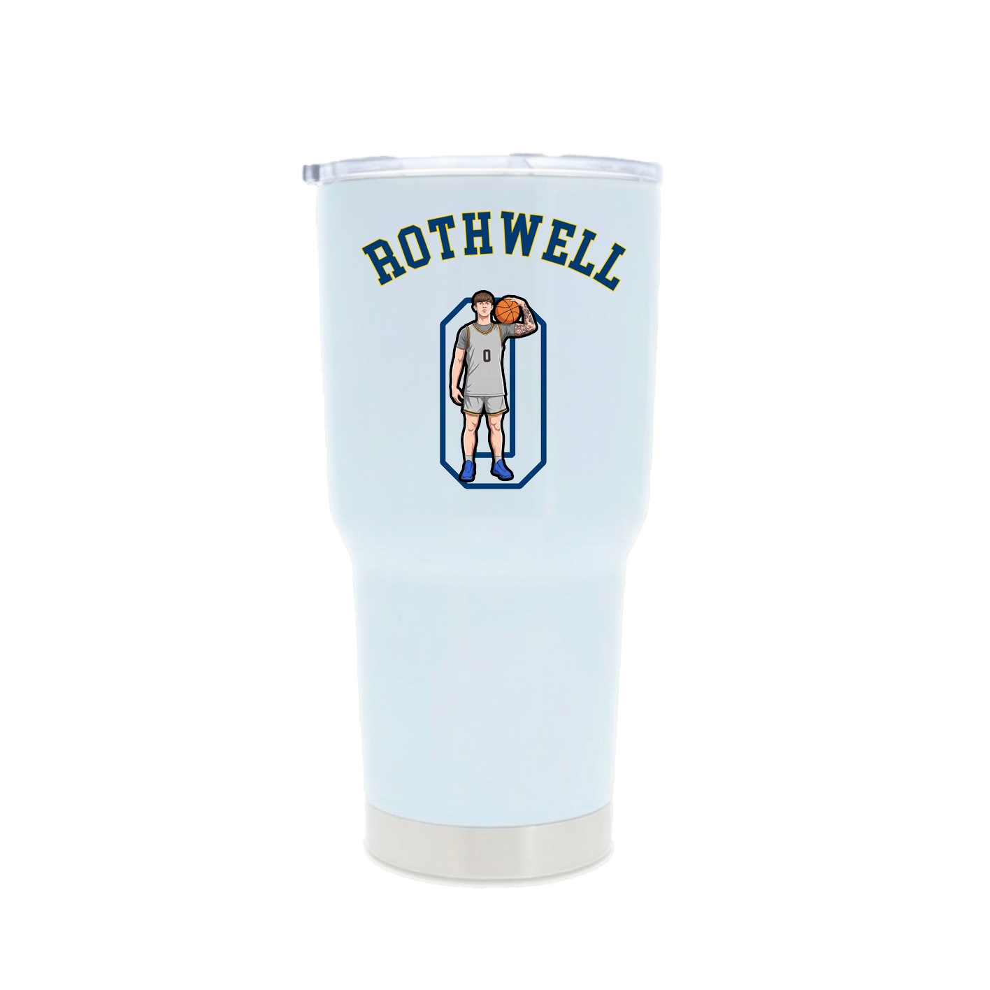 30oz Stainless Steel Tumbler — Shirsey Arch in White