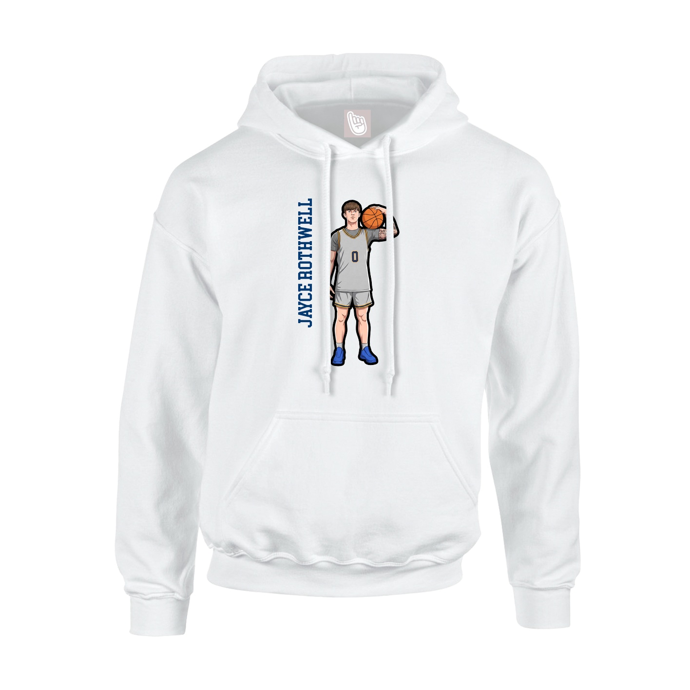 Hoodie — Name Vertical in White