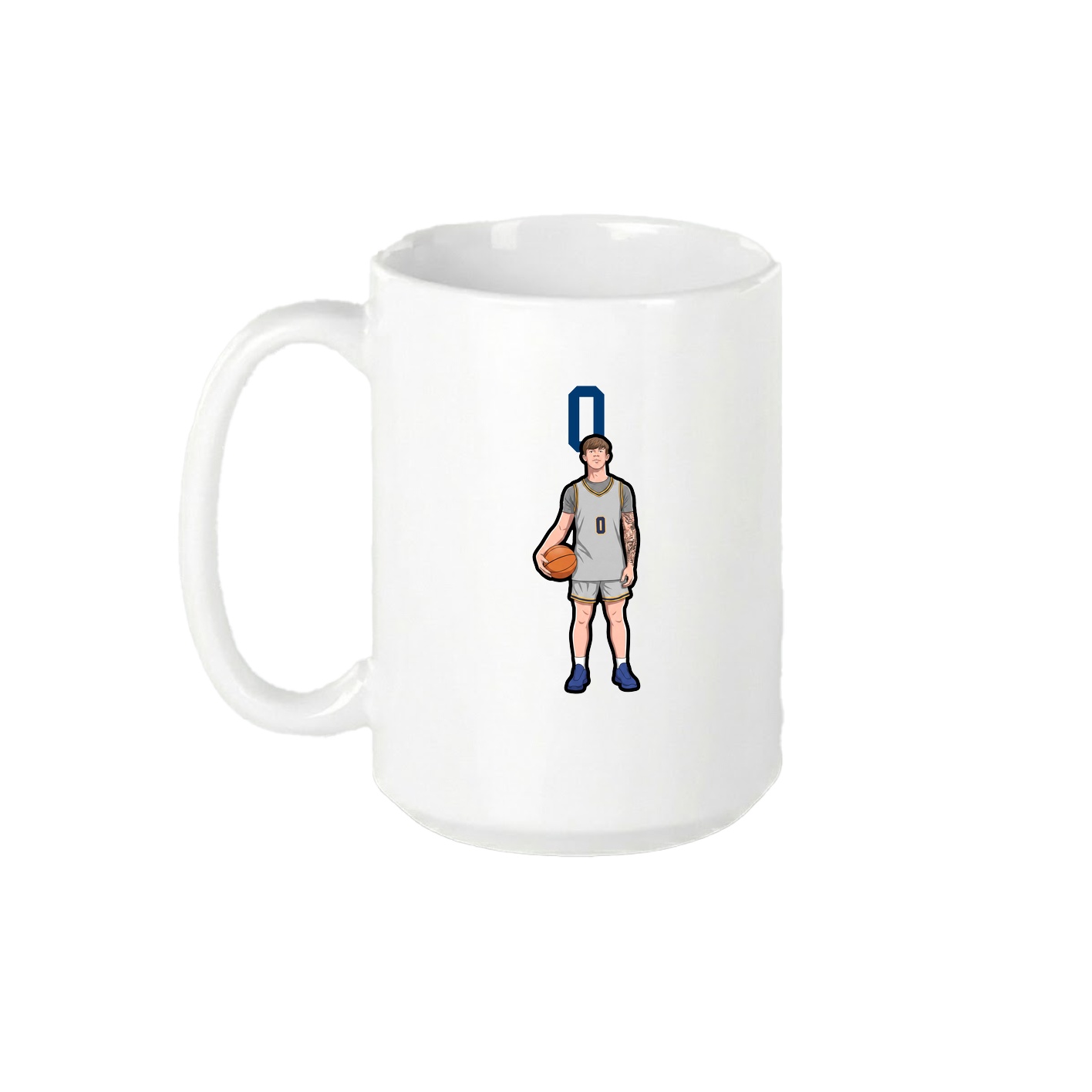 15oz Coffee Mug — Number Top in White