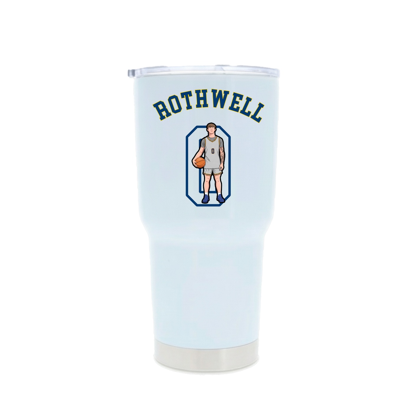 30oz Stainless Steel Tumbler — Shirsey Arch in White