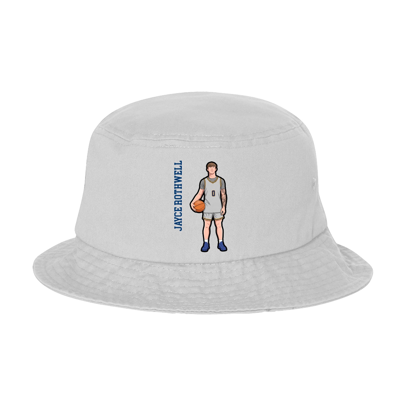 Bucket Cap — Name Vertical in White