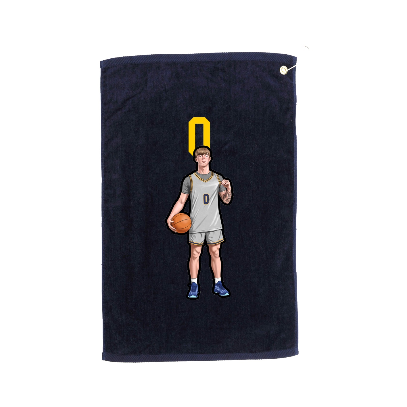 Golf Towel — Number Top in Navy