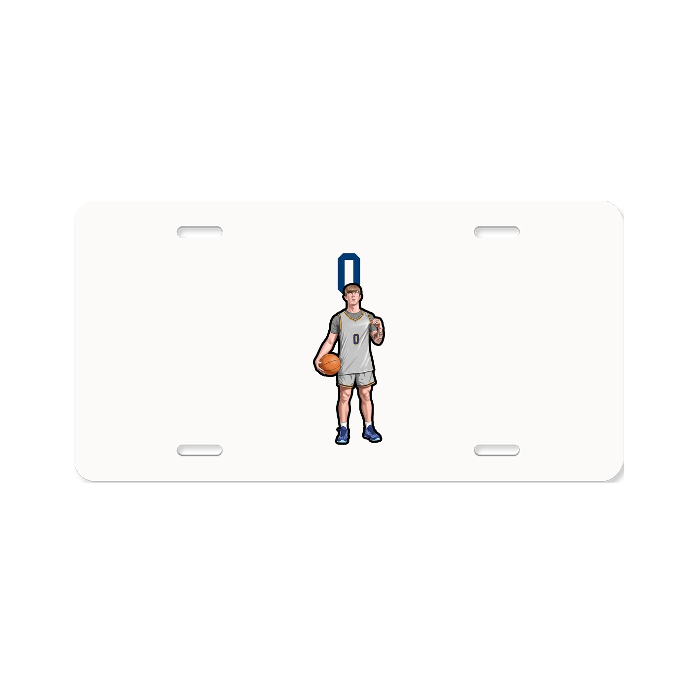 License Plate — Number Top in Classic