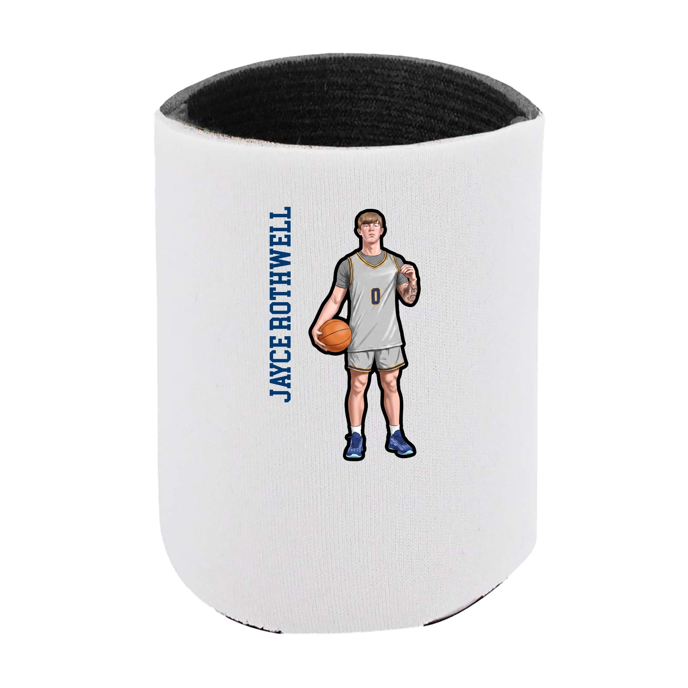Can Holder — Name Vertical in White