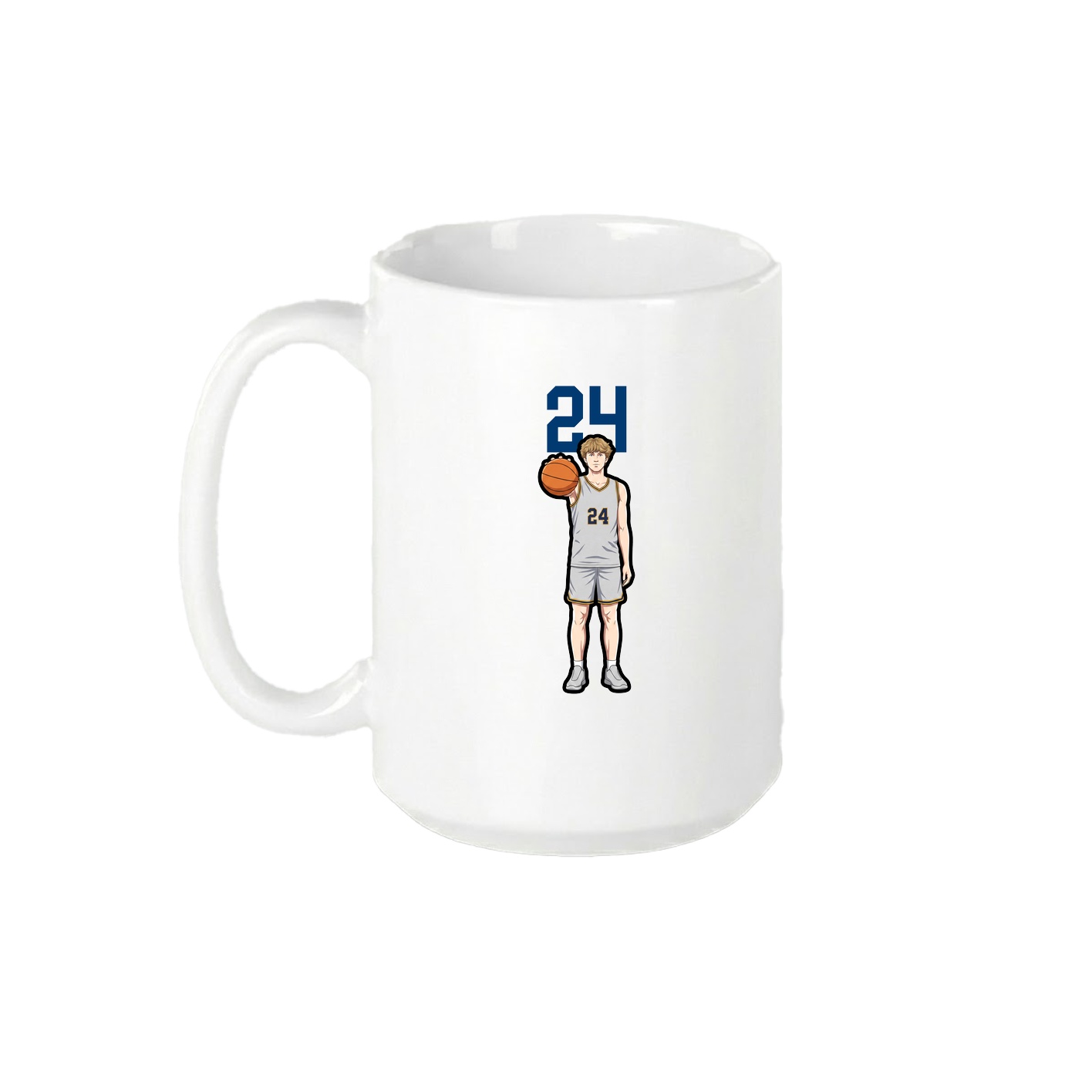 15oz Coffee Mug — Number Top in White