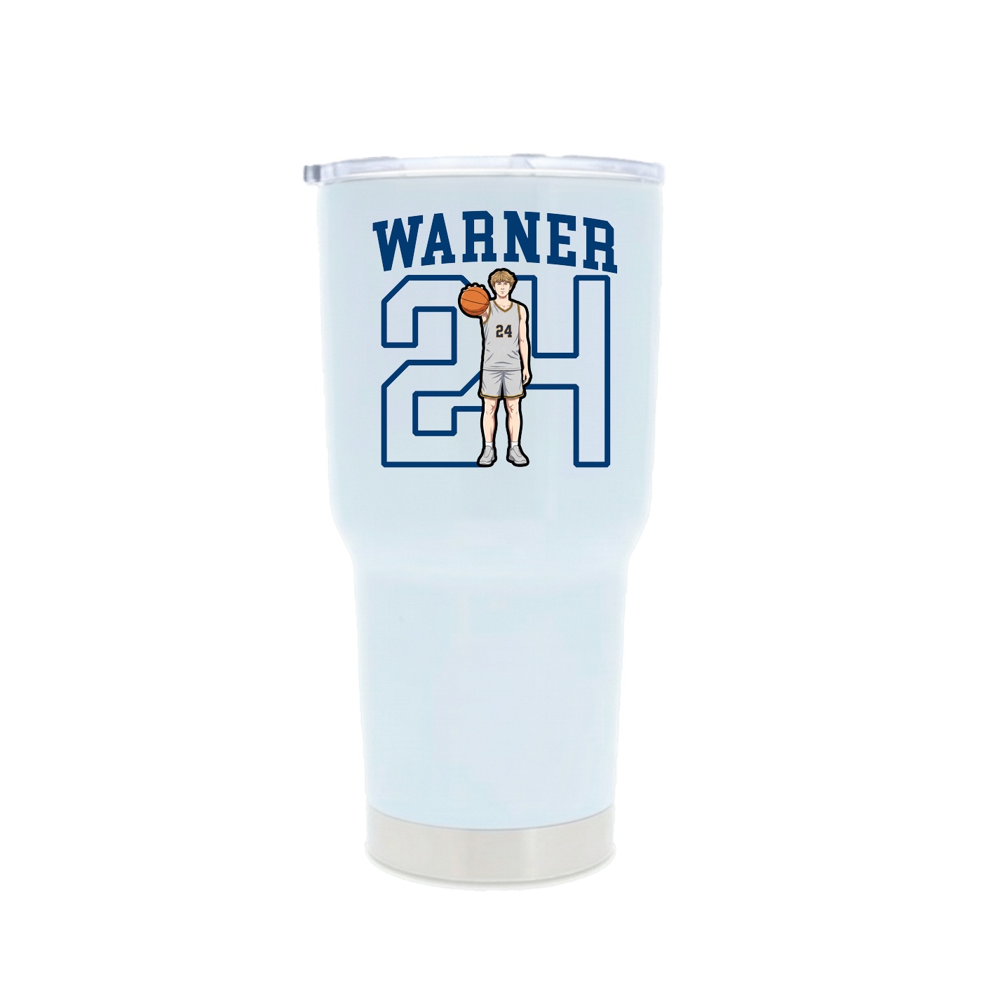 30oz Stainless Steel Tumbler — Shirsey in White