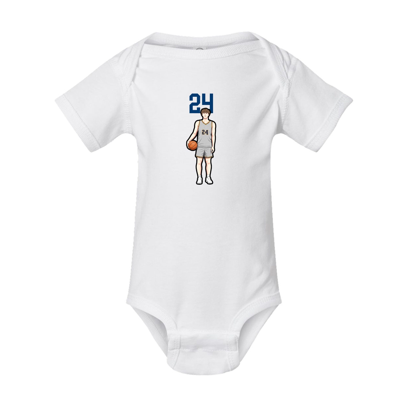 Baby Onesie — Number Top in White