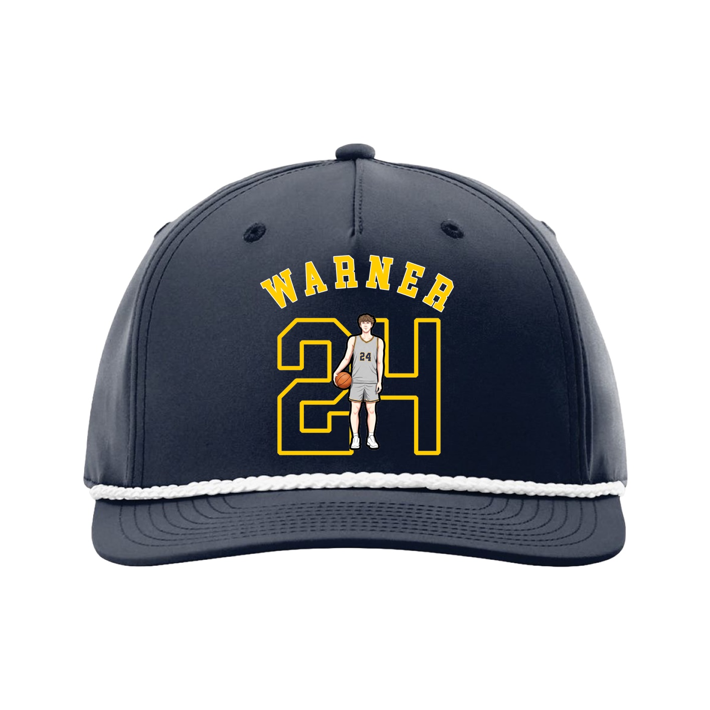 Five-Panel Classic Rope Cap — Shirsey Arch in Navy