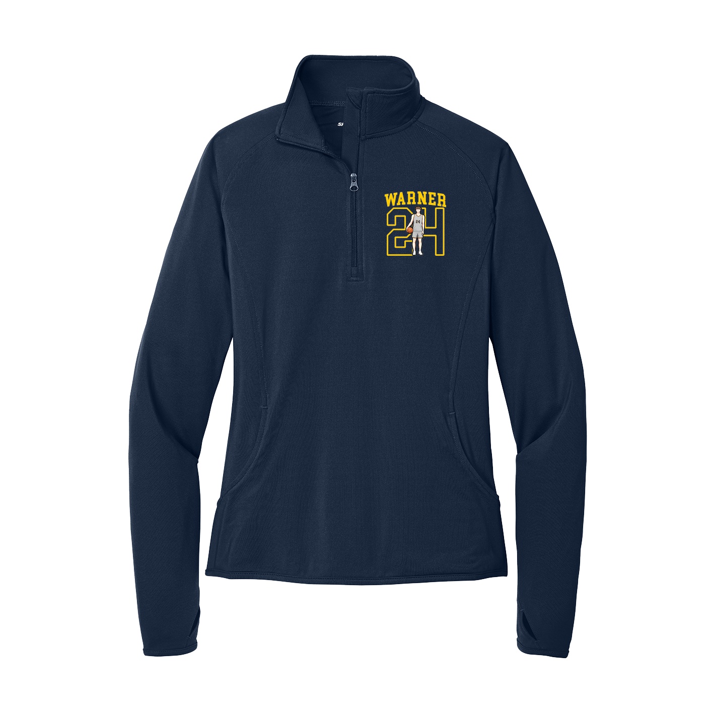 Women's Q-Zip Pullover — Shirsey in Navy