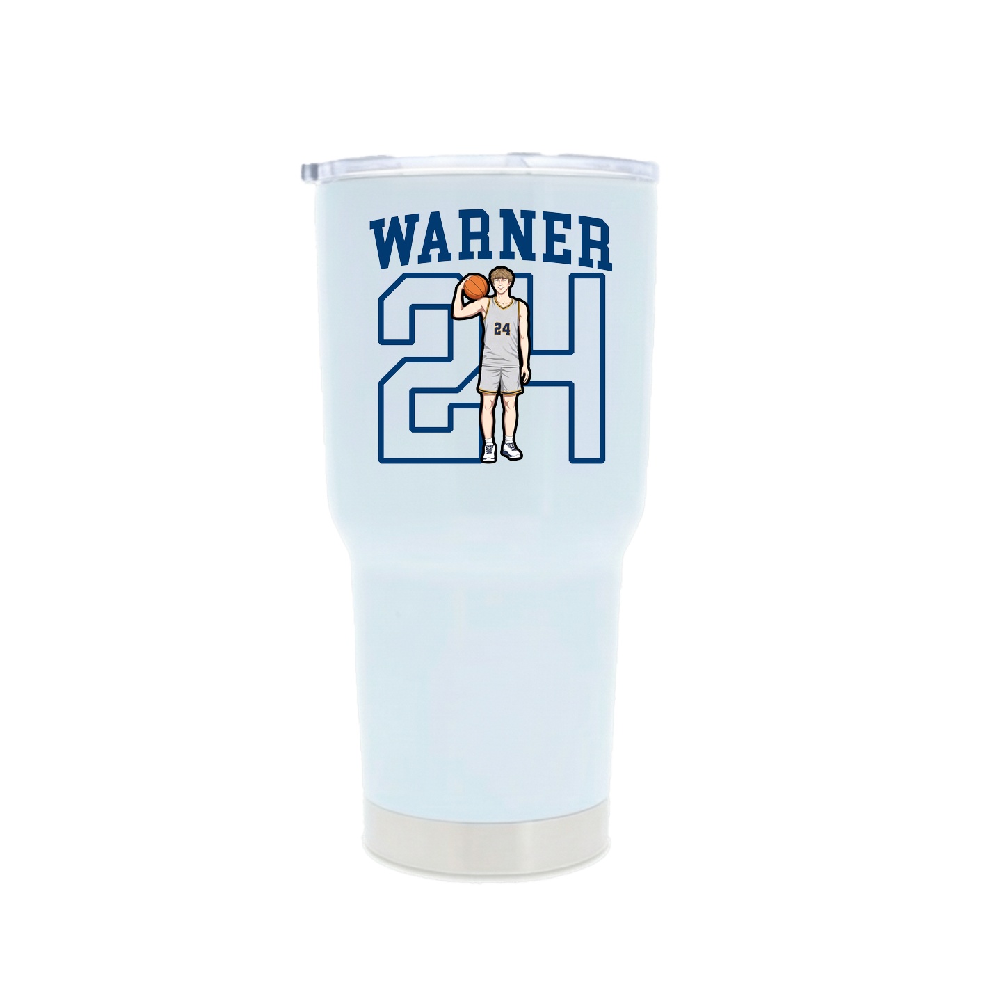 30oz Stainless Steel Tumbler — Shirsey in White