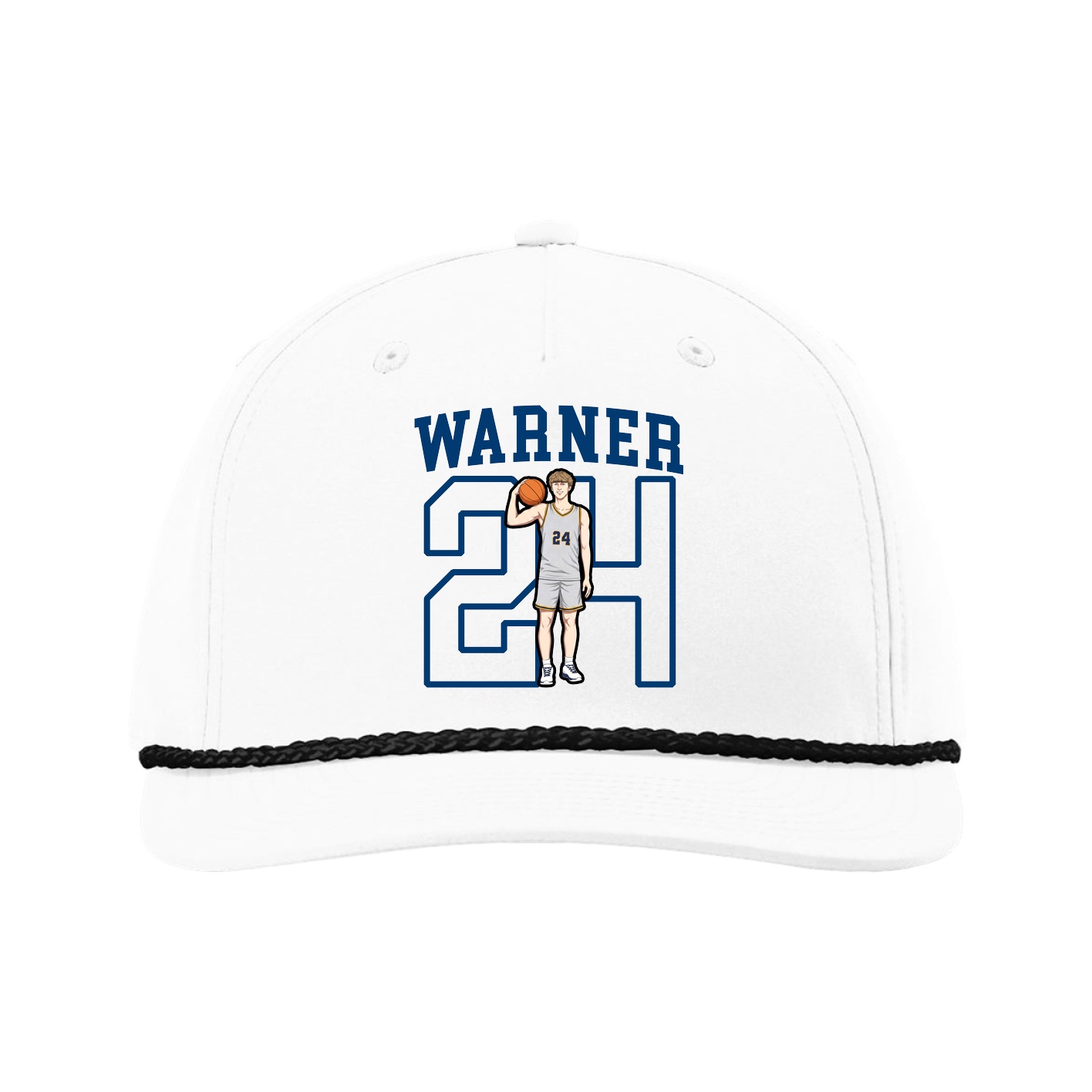 Five-Panel Classic Rope Cap — Shirsey in White