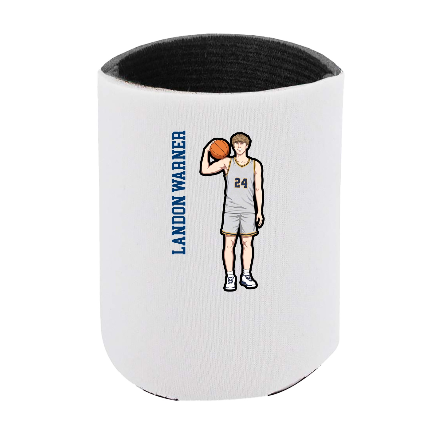Can Holder — Name Vertical in White