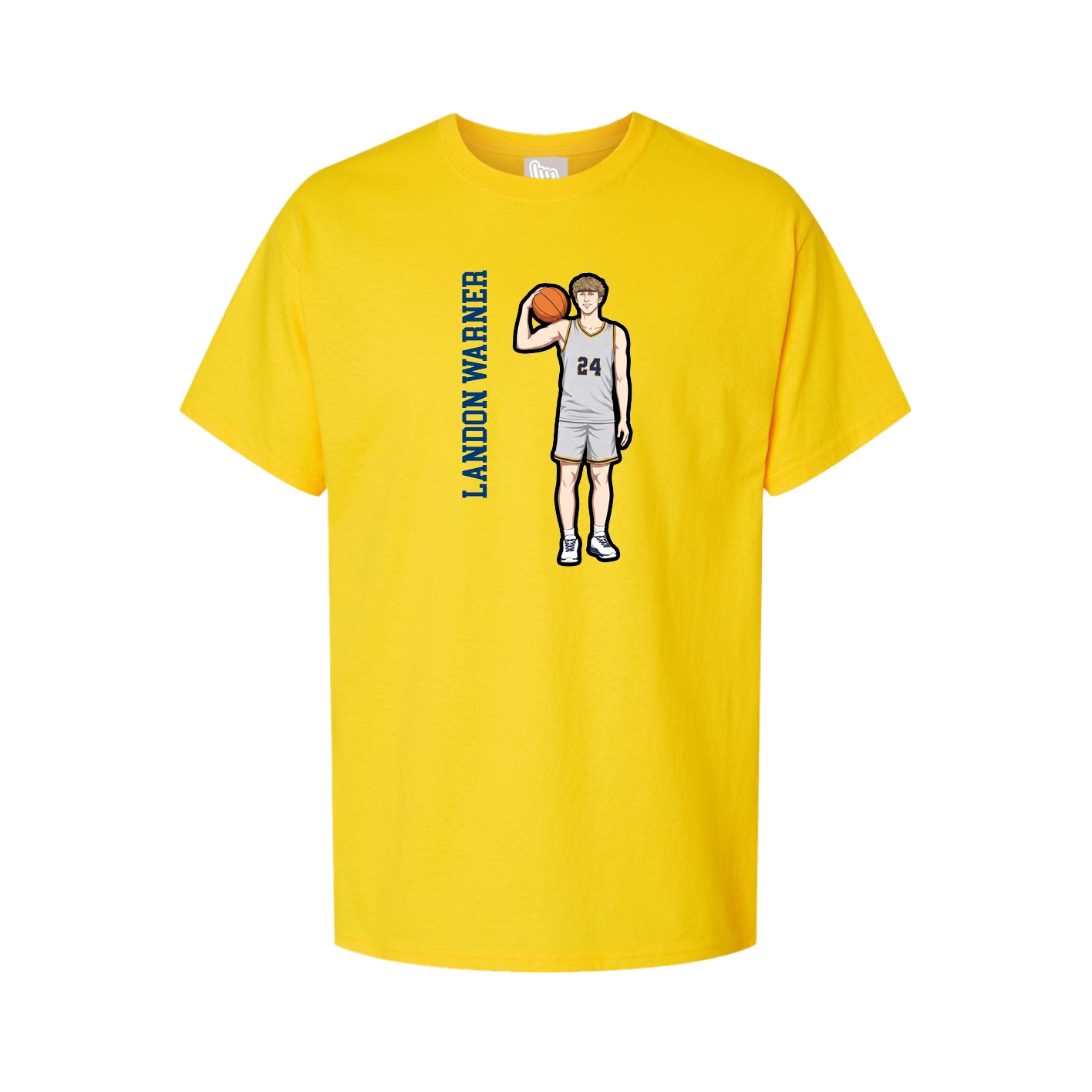 Tee — Name Vertical in Gold