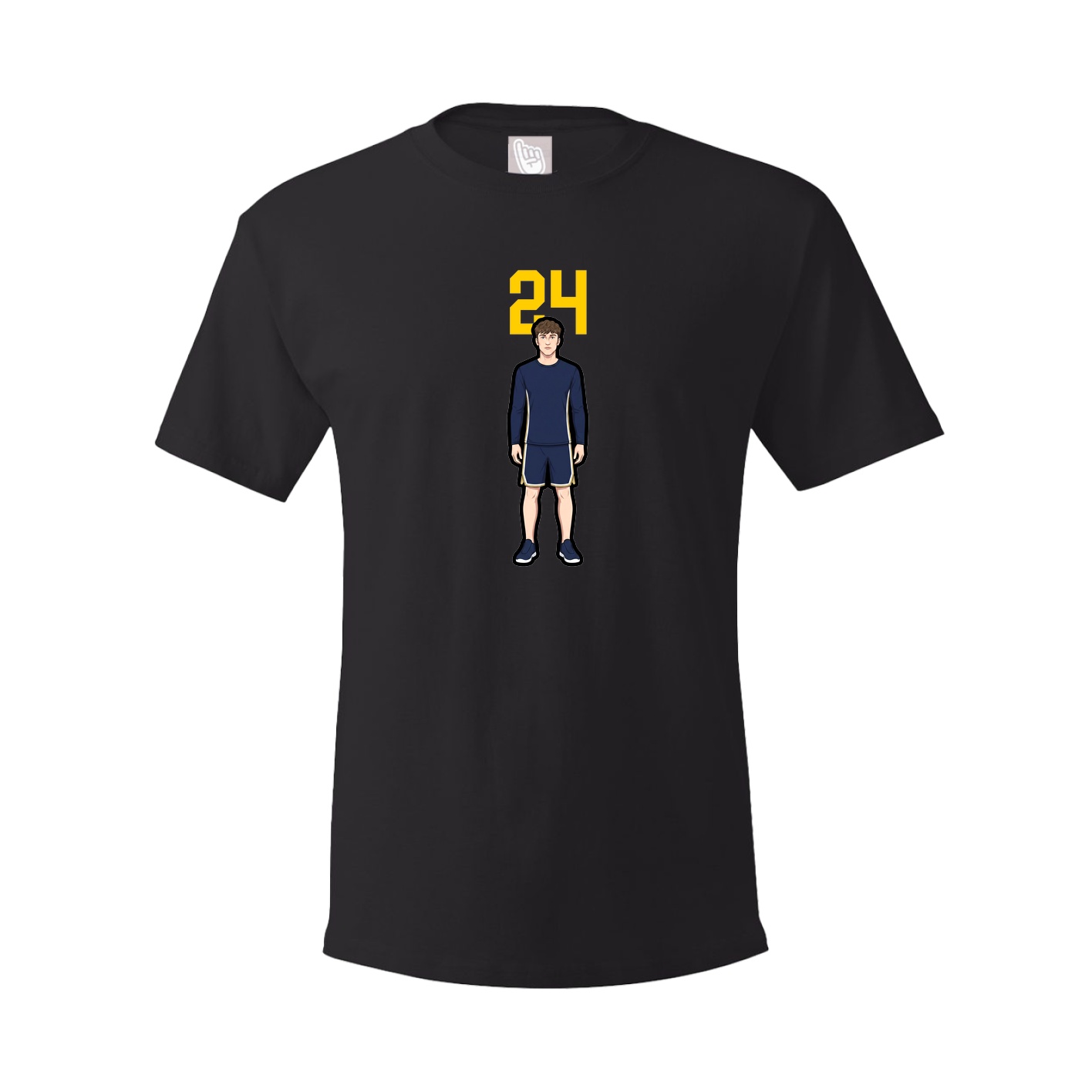 Youth Tee — Number Top in Black