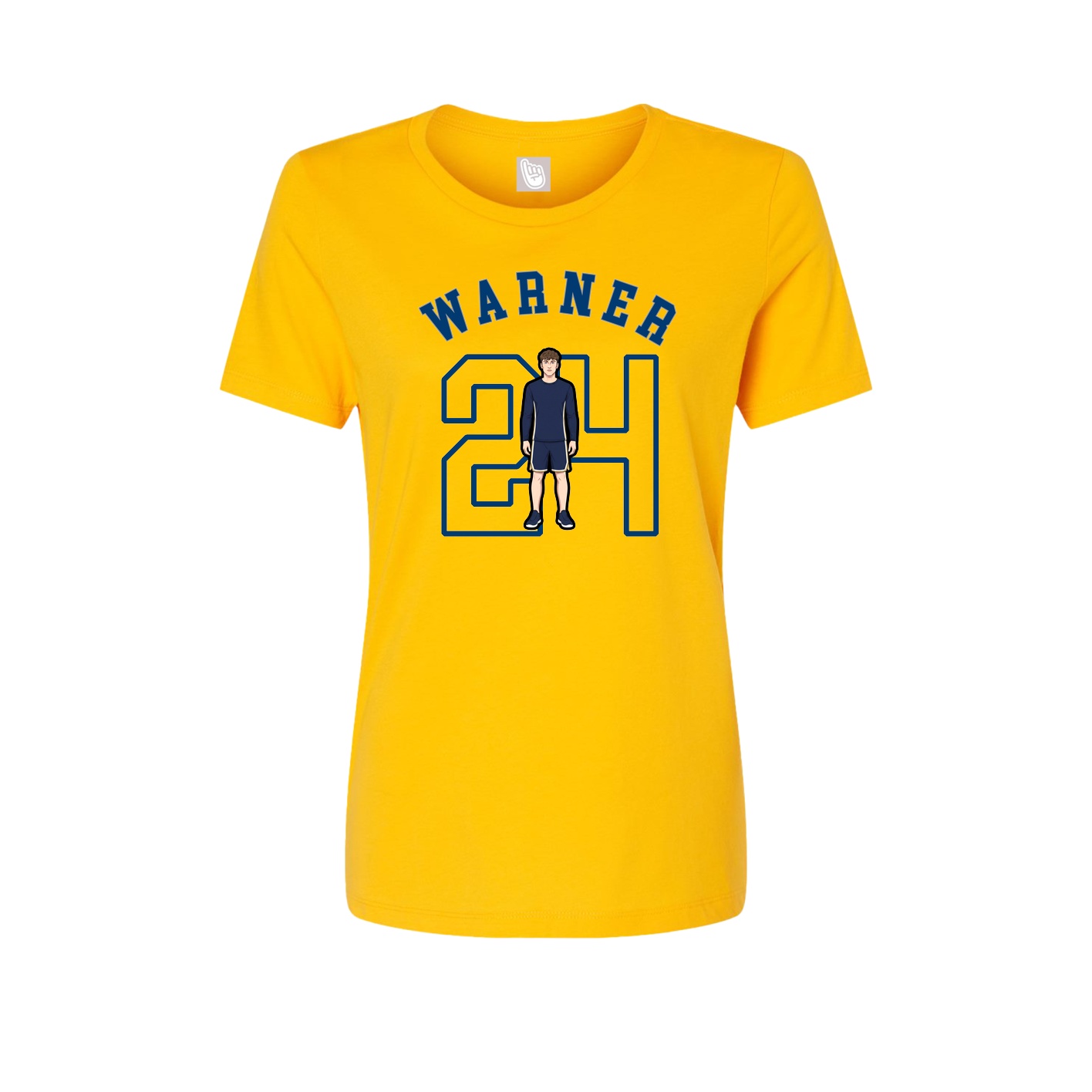 Fitted Women's Tee — Shirsey Arch in Gold