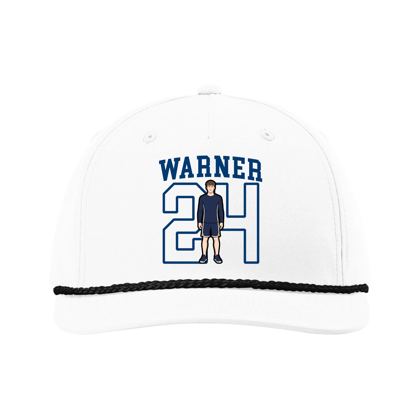 Five-Panel Classic Rope Cap — Shirsey in White