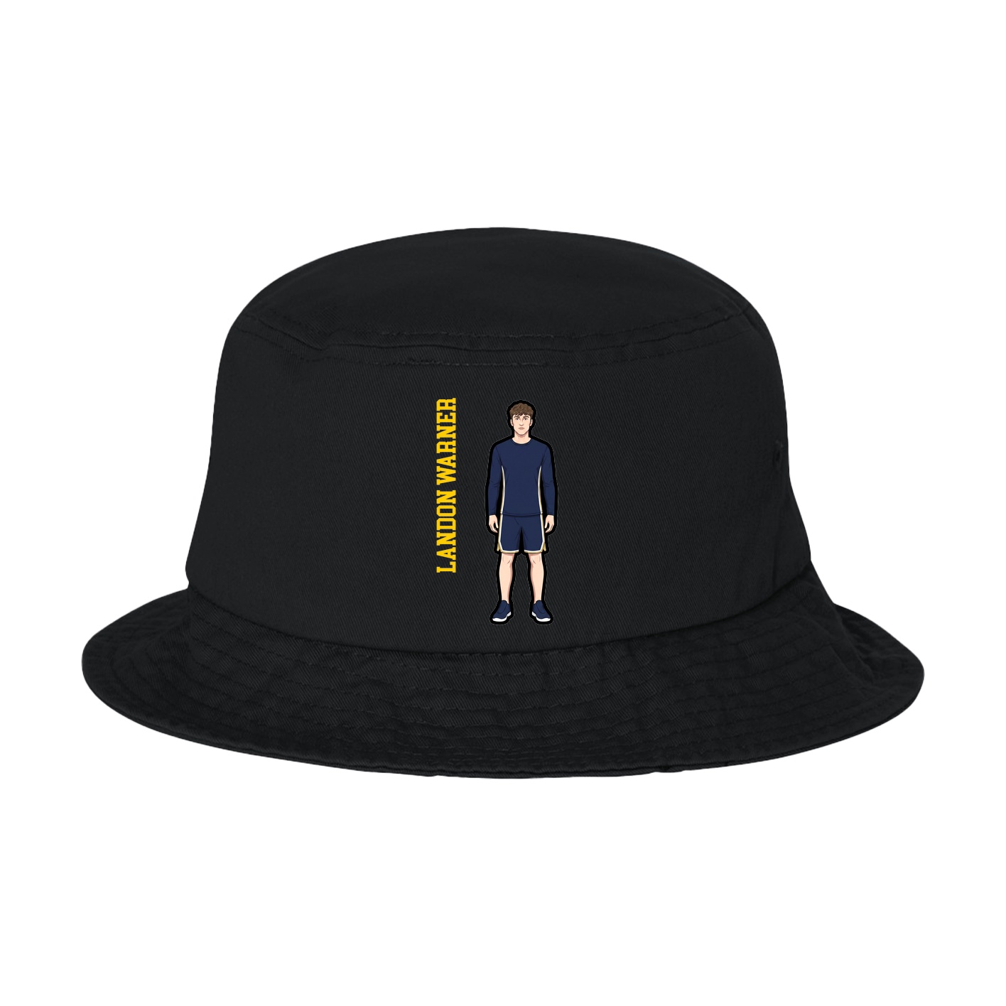 Bucket Cap — Name Vertical in Black