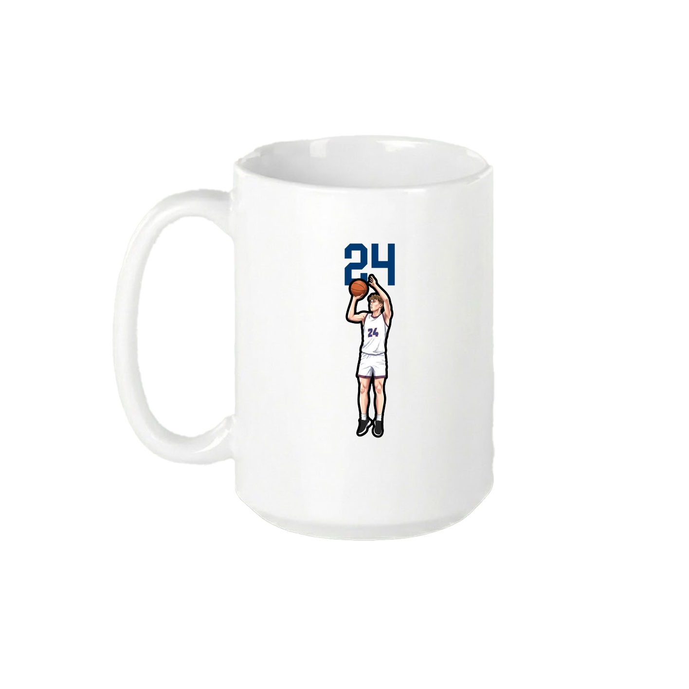 15oz Coffee Mug — Number Top in White