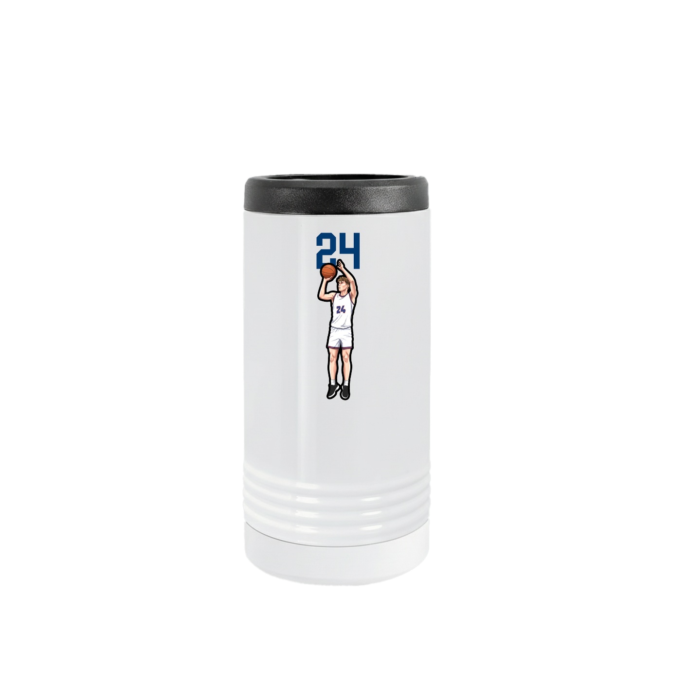 Slim Beverage Holder — Number Top in White
