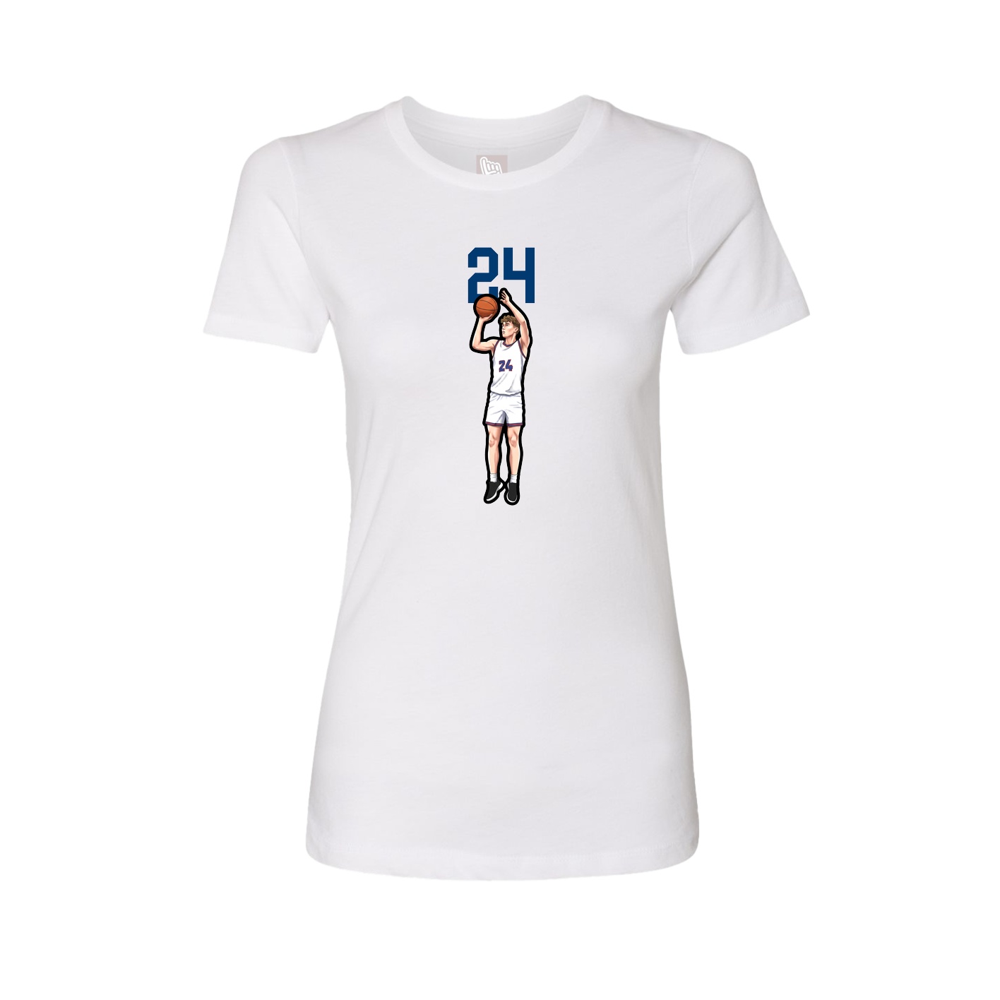 Womens Tee — Number Top in White