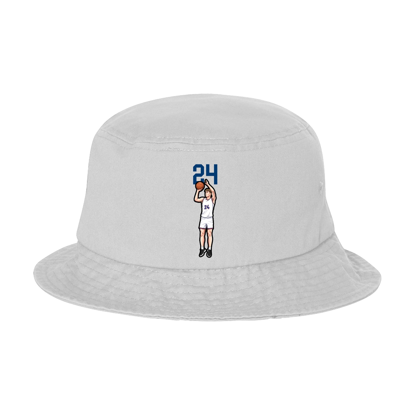 Bucket Cap — Number Top in White