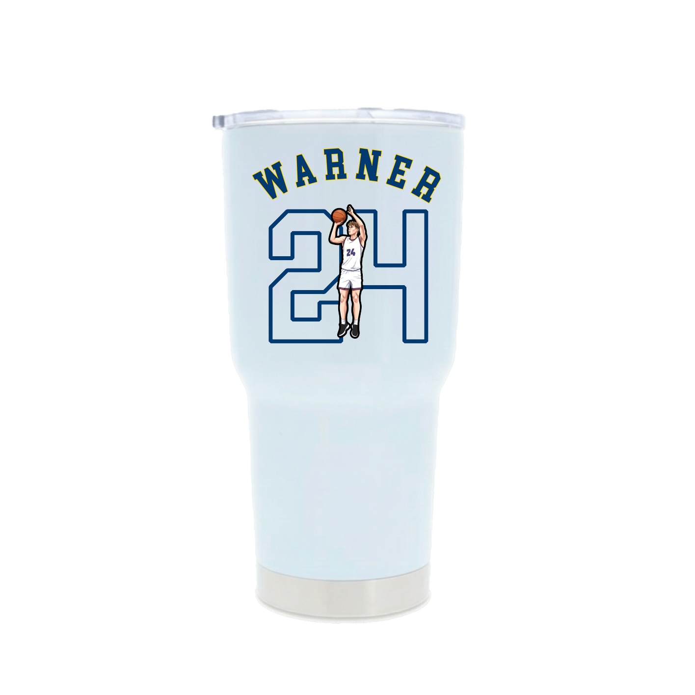 30oz Stainless Steel Tumbler — Shirsey Arch in White