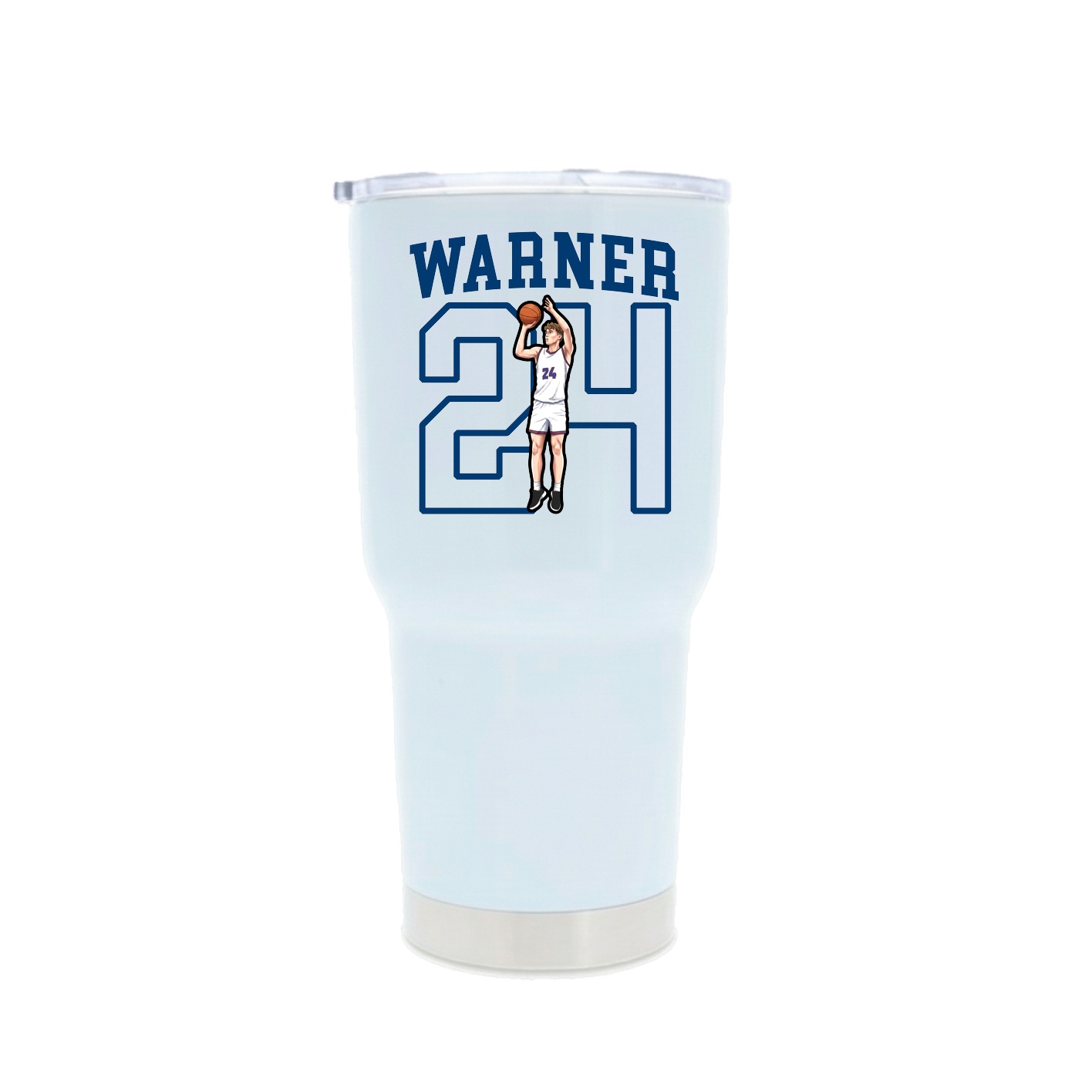 30oz Stainless Steel Tumbler — Shirsey in White