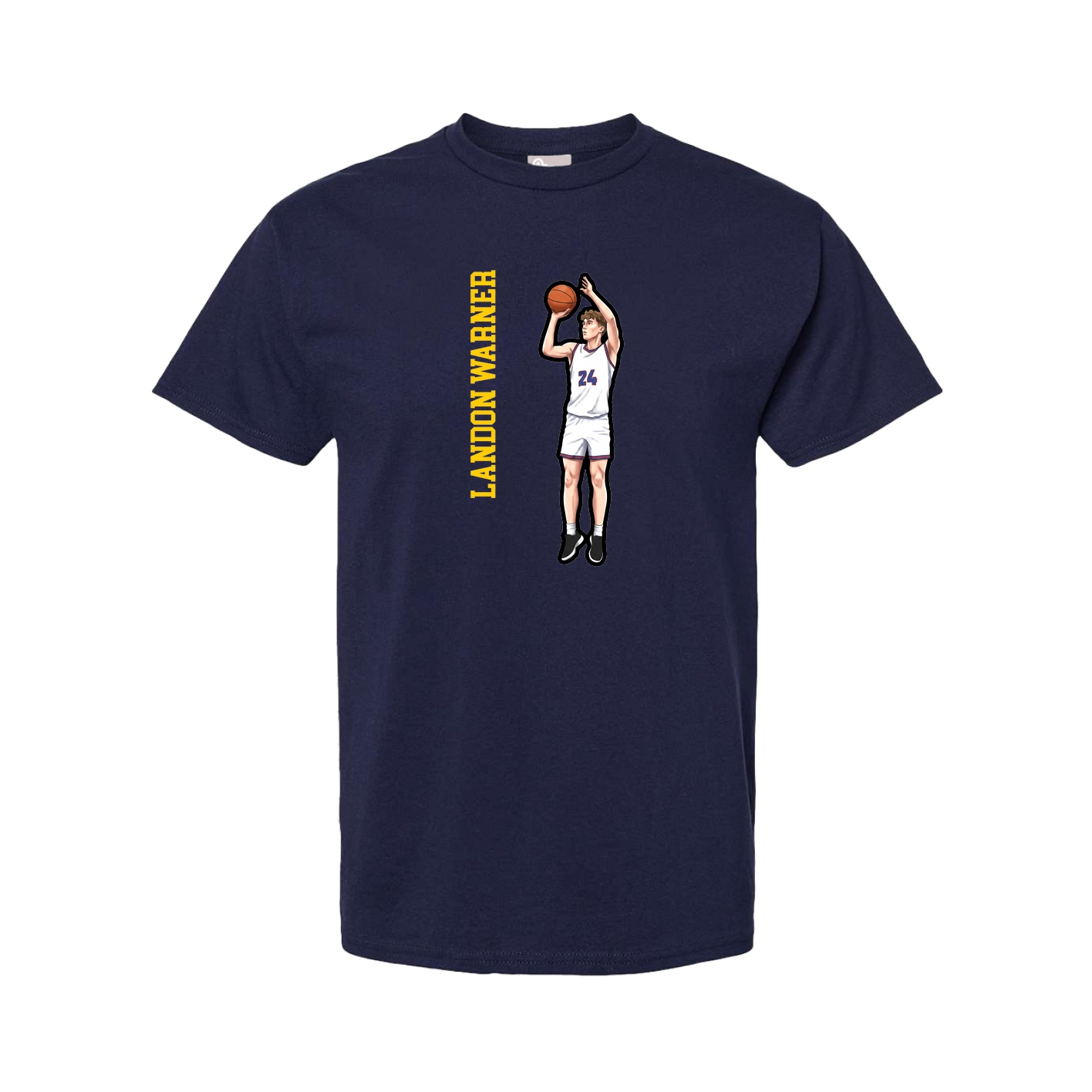 Youth Tee — Name Vertical in Navy