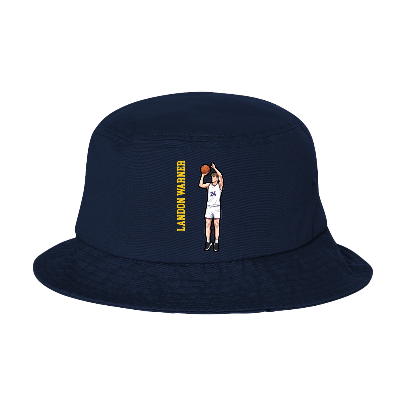 Bucket Cap — Name Vertical in Navy