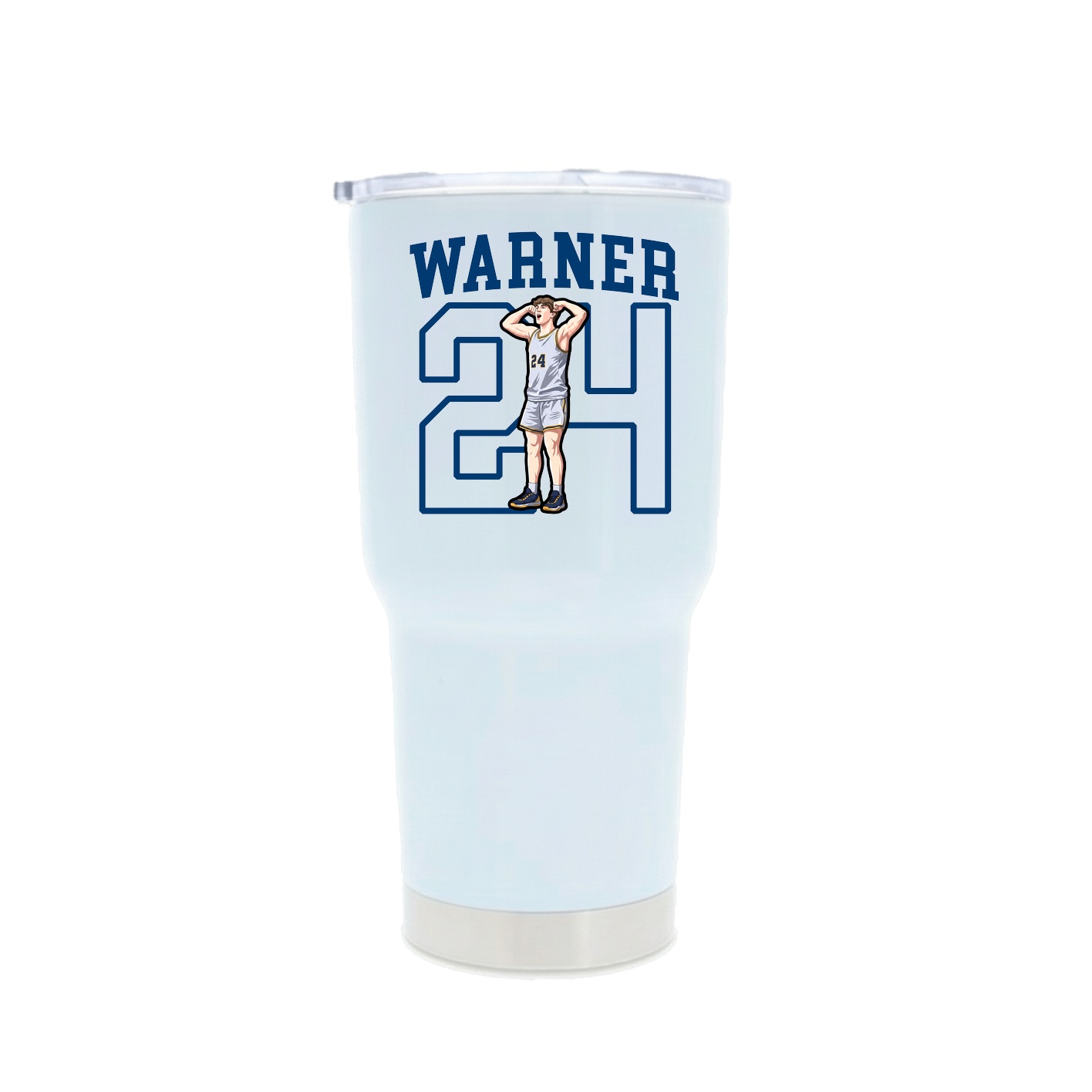 30oz Stainless Steel Tumbler — Shirsey in White