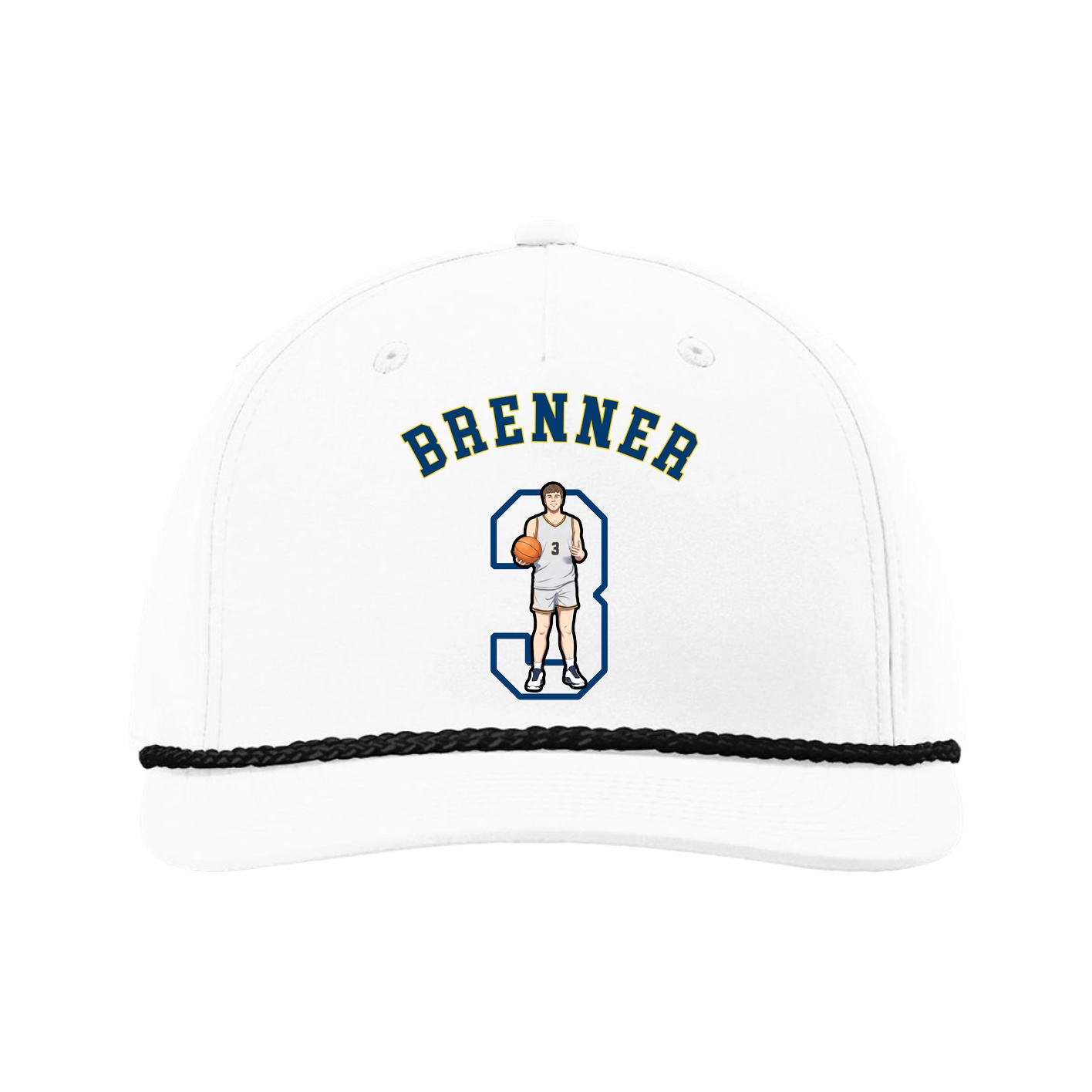 Five-Panel Classic Rope Cap — Shirsey Arch in White
